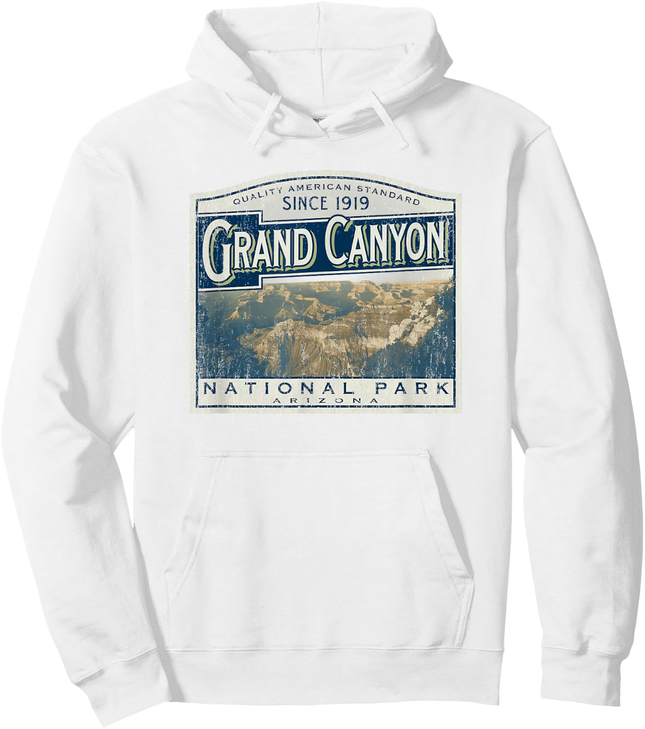 Grand Canyon National Park Retro Hoodie - Hoodie | White