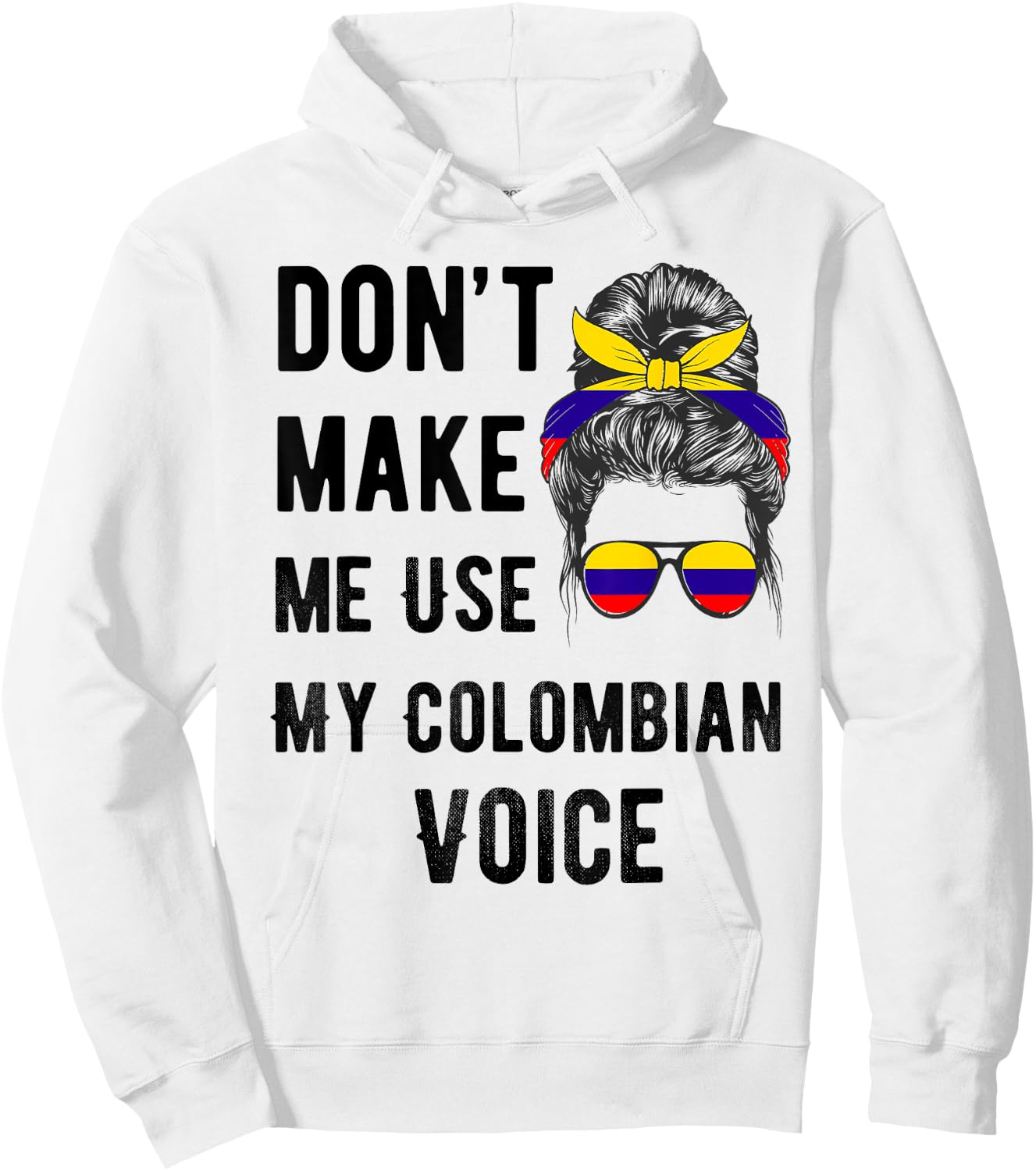 Proud Colombian Flag Camiseta DNA Colombiana Girl Women Mom Hoodie - Hoodie | White