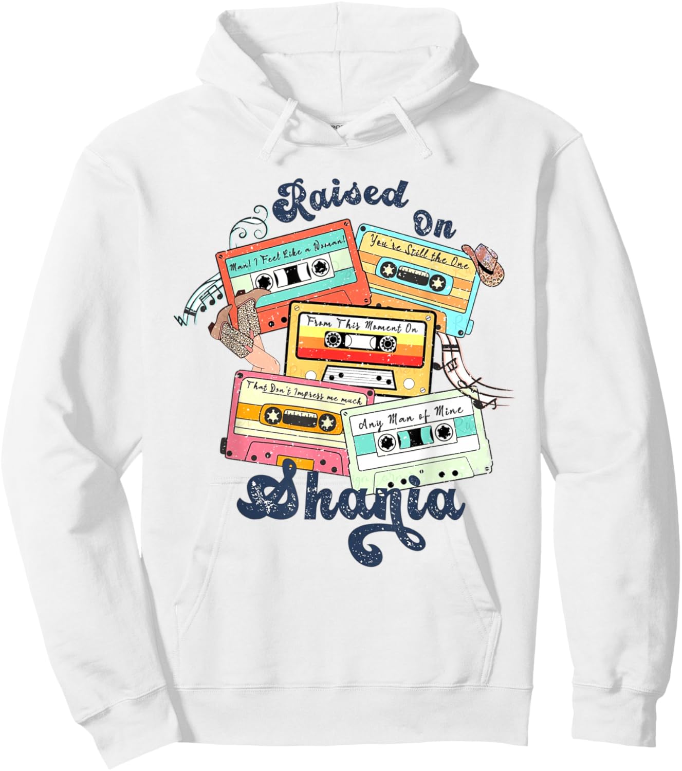 Western Shania First Name Punchy Cowboy Cowgirl Rodeo Hoodie - Hoodie | White