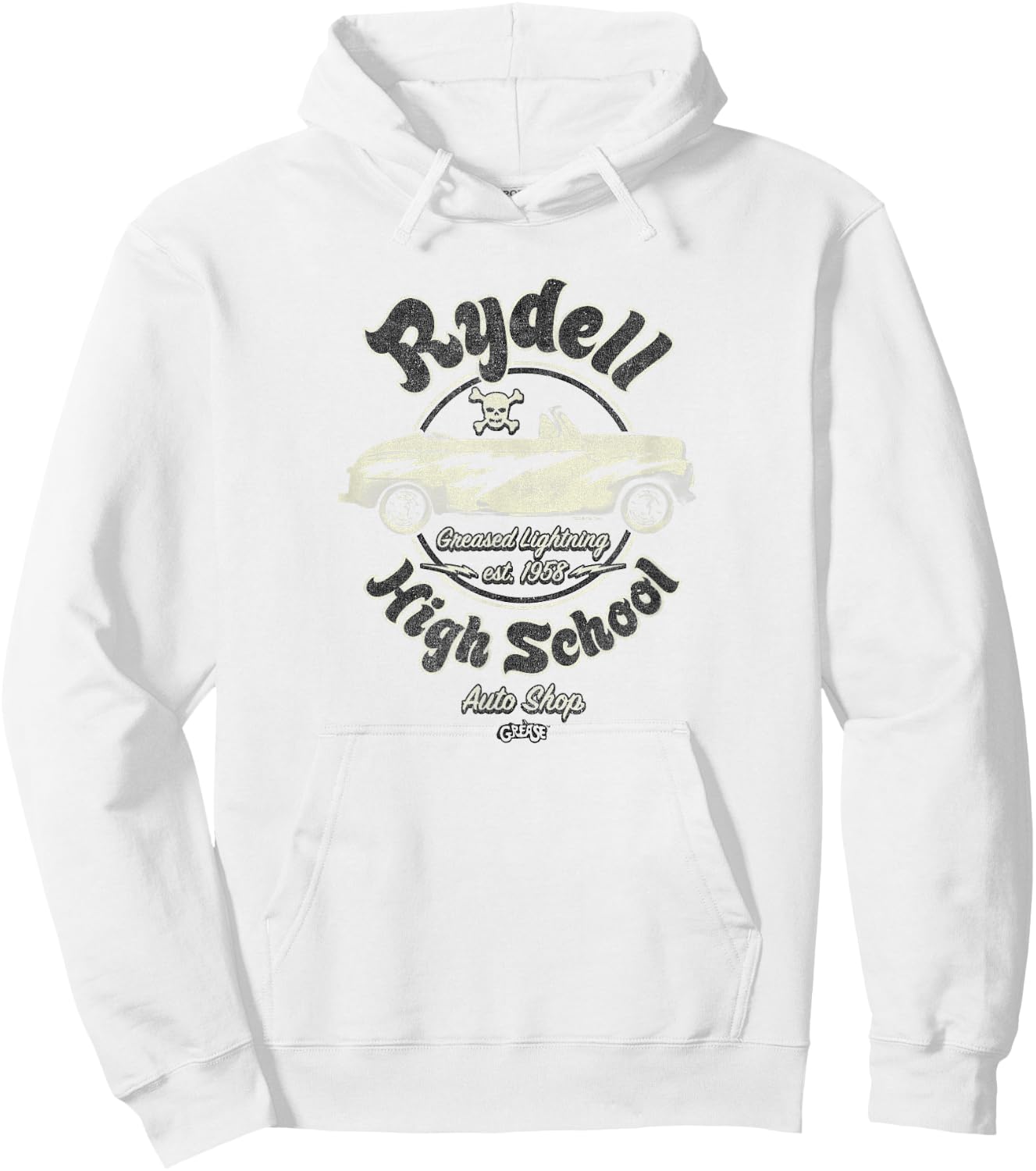 Grease - Rydell High School Auto Shop Greased Lightning Hoodie - Hoodie | White