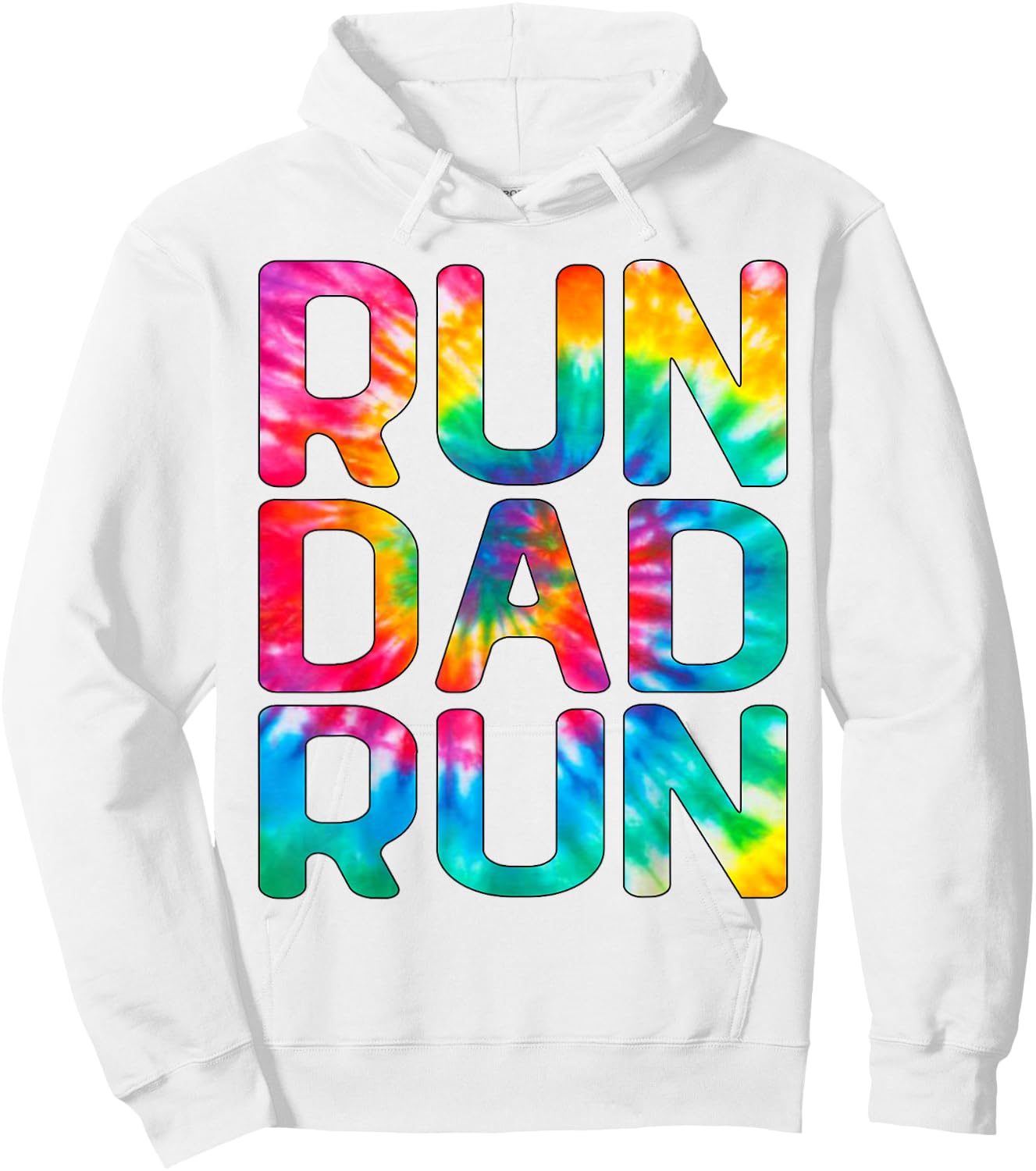 Run Dad Run Marathon Running Spectator Hoodie - Hoodie | White