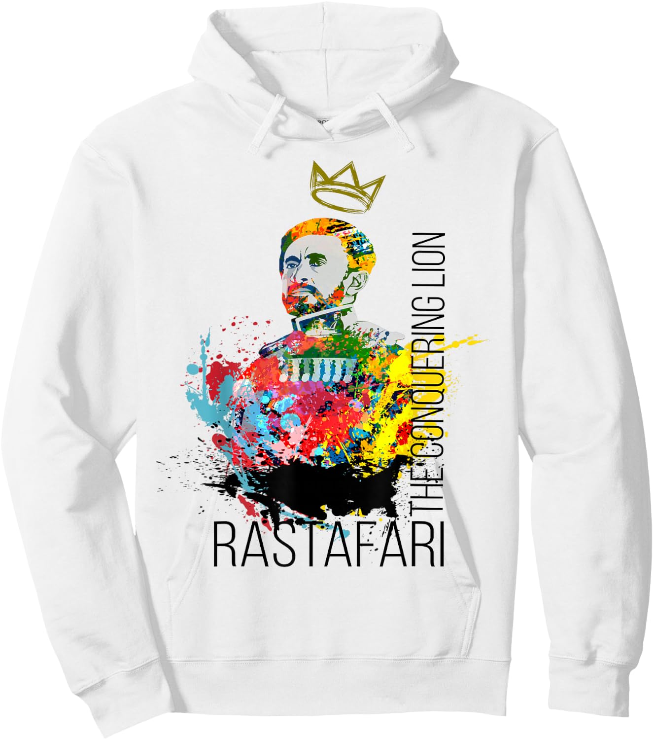 Haile Selassie Portrait Hoodie - Hoodie | White