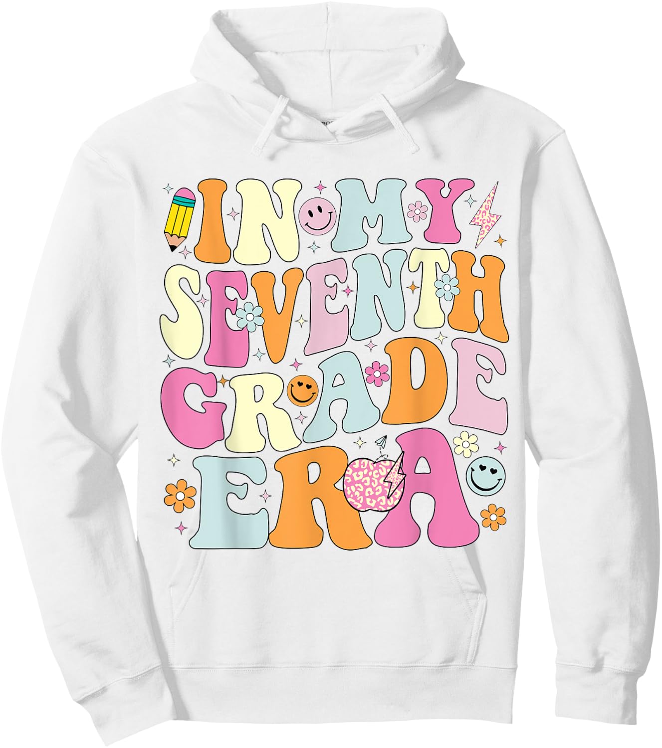 In My Seventh Grade Era 7th Grade Era Teacher Back to School Women Girls Kids Hoodie - Hoodie | White