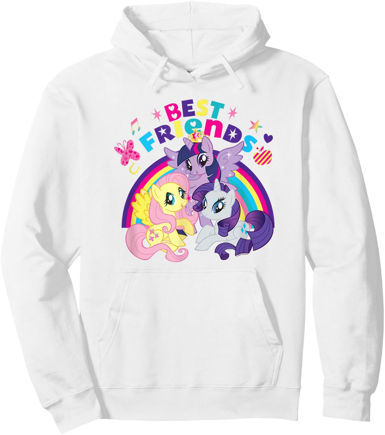 My Little Pony: Friendship Is Magic Best Friends Rainbow Hoodie - Hoodie | White