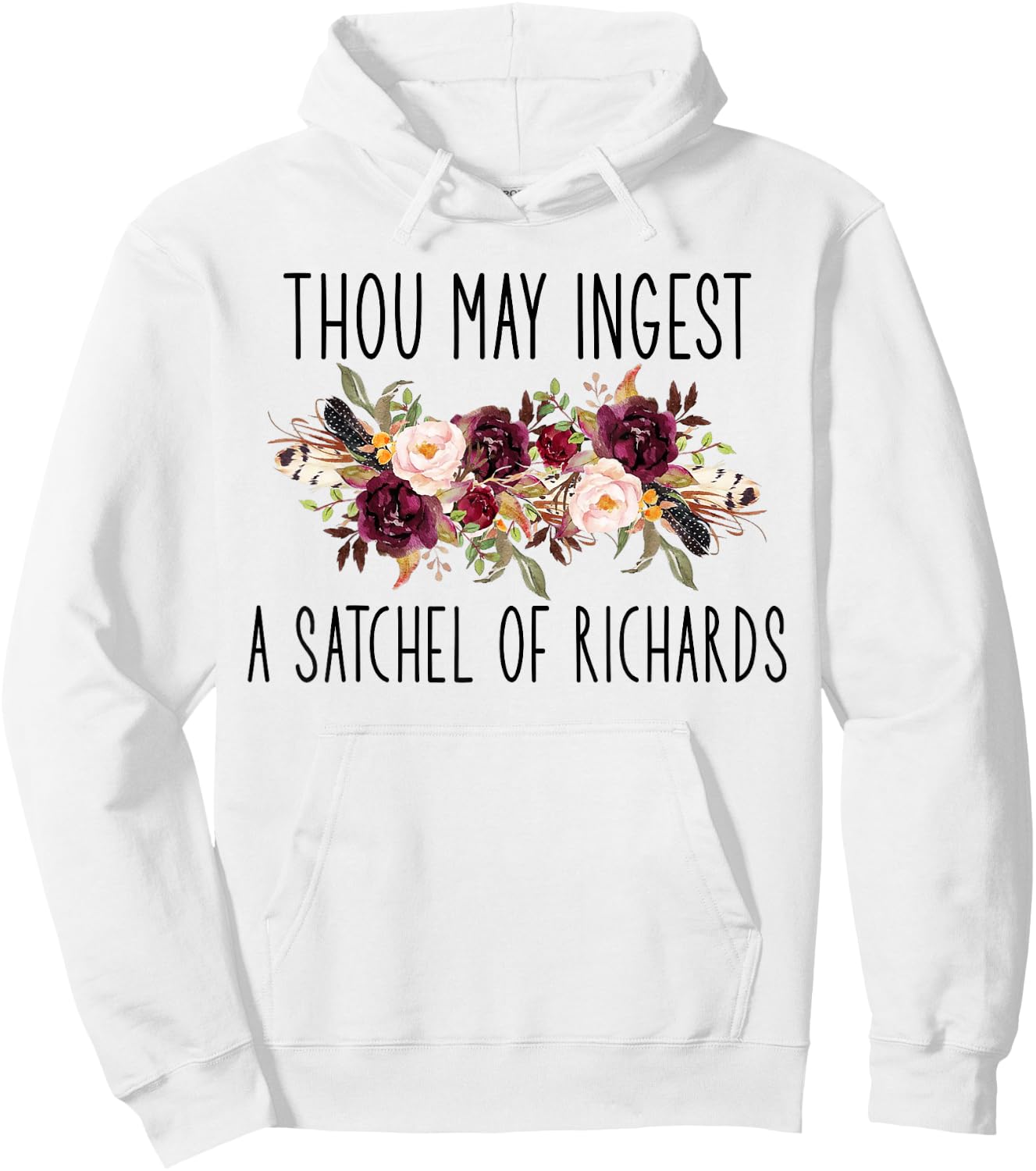 Thou May Ingest A Satchel of Richards Flower Hoodie - Hoodie | White