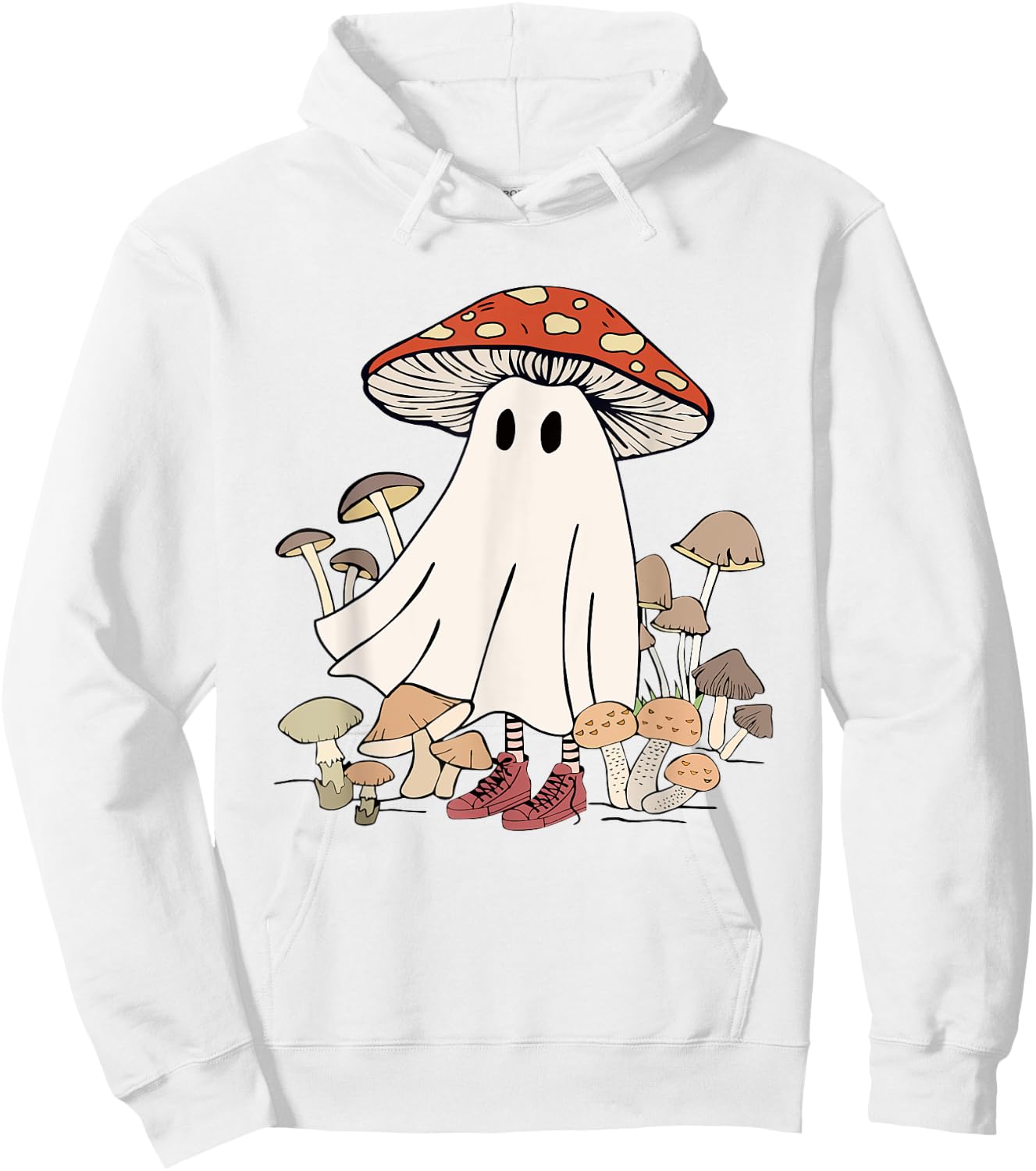 Mushroom Ghost Spooky Season Creepy Mushroom Boo Halloween Hoodie - Hoodie | White