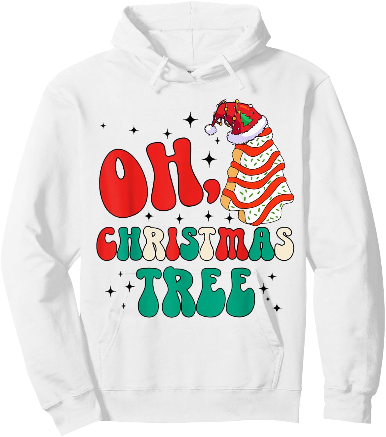 Oh Christmas Tree Cakes Debbie Becky Jen Cake Lovers Xmas Hoodie - Hoodie | White