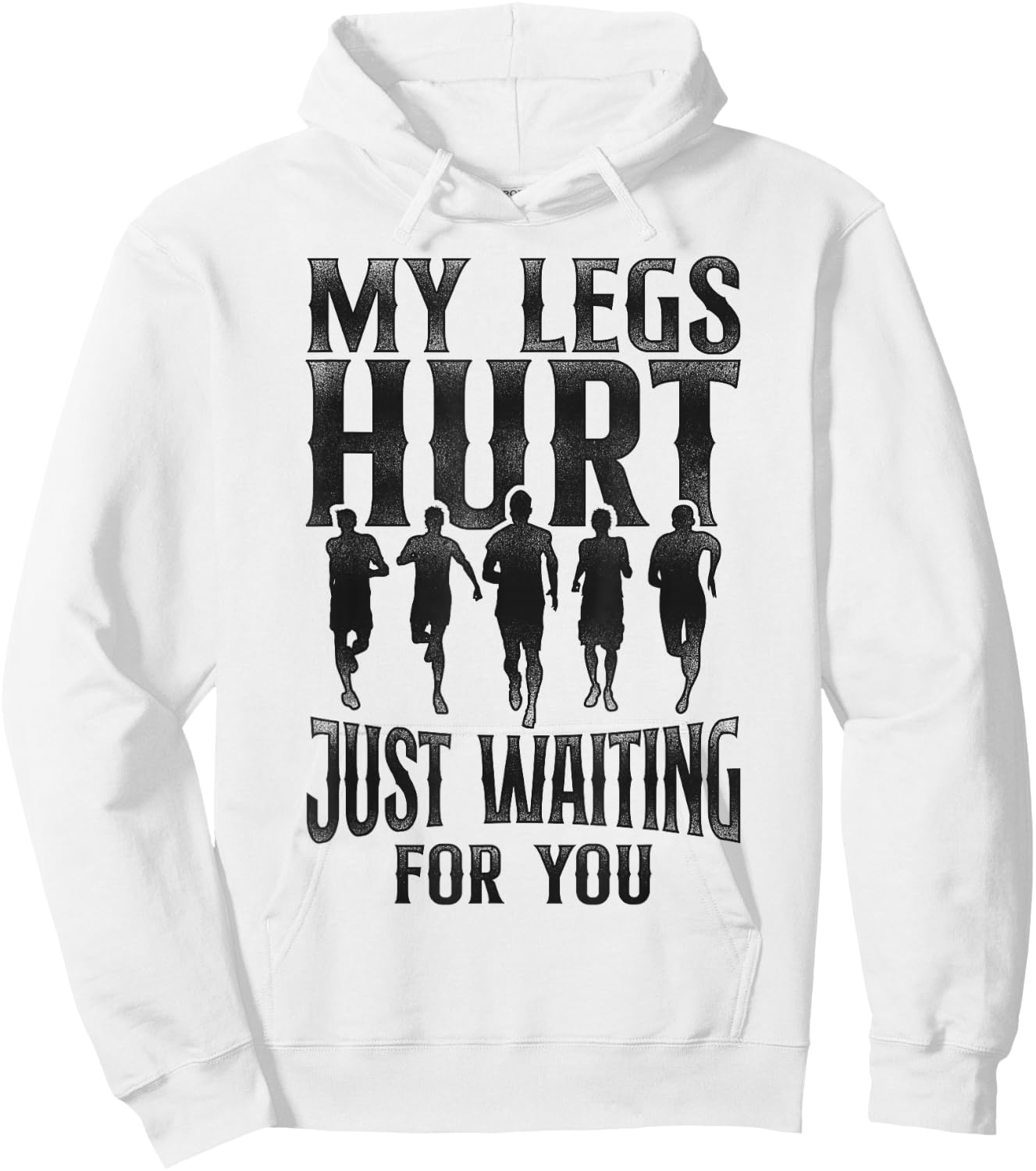 Running Runner Half Marathon Watching Spectator Vintage My Hoodie - Hoodie | White