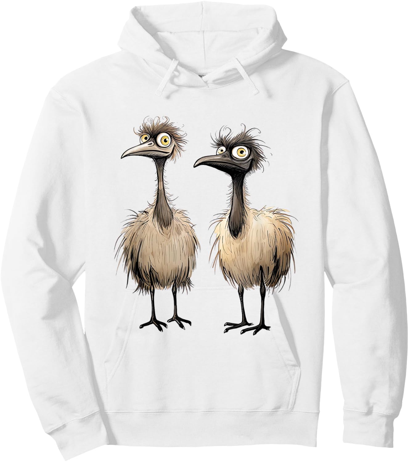 Silly Wacky Bird Shirt Coots Bird Super Funny Hoodie - Hoodie | White