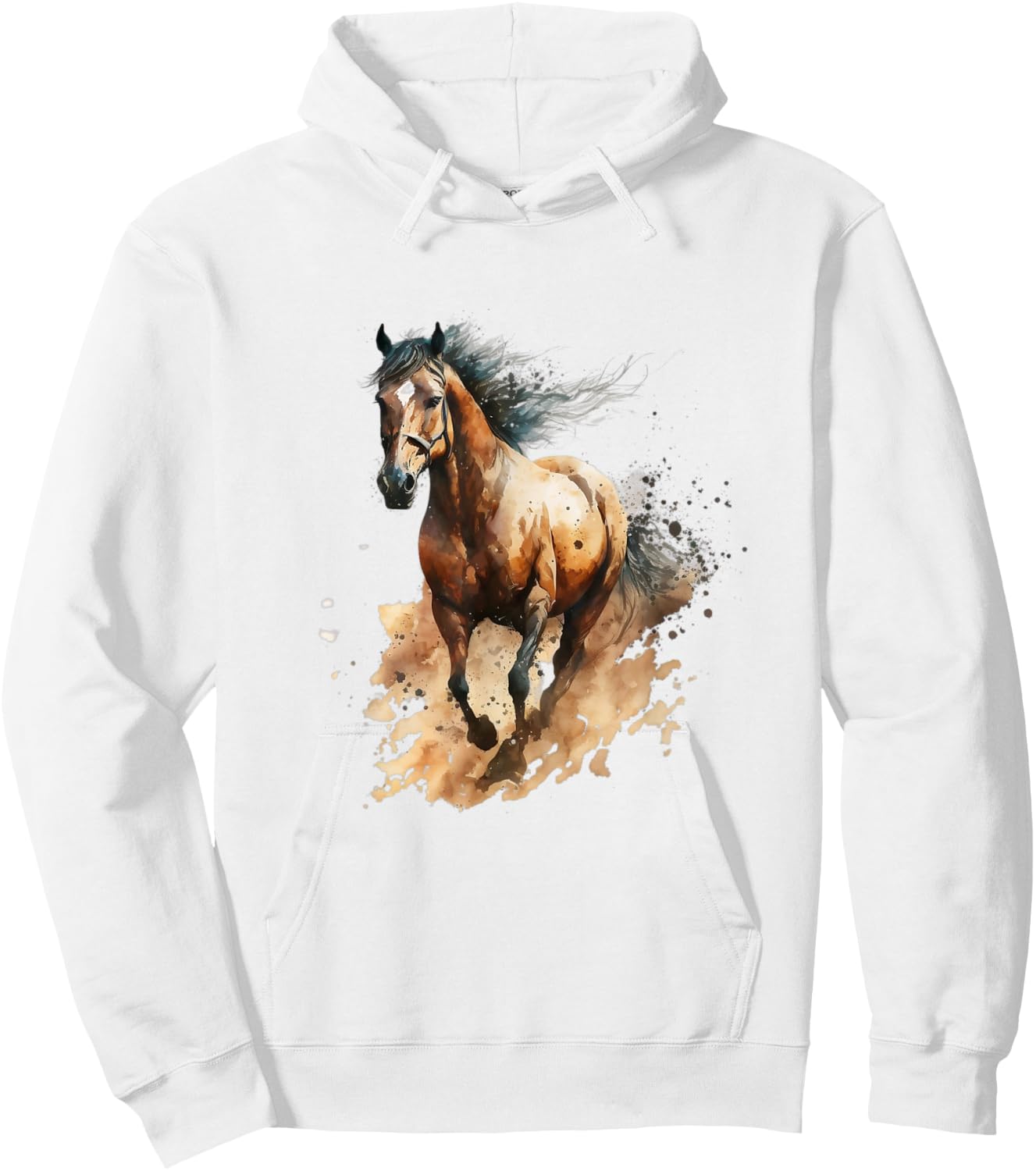 Beautiful Horse Graphic Horse Art Print for Girls Hoodie - Hoodie | White