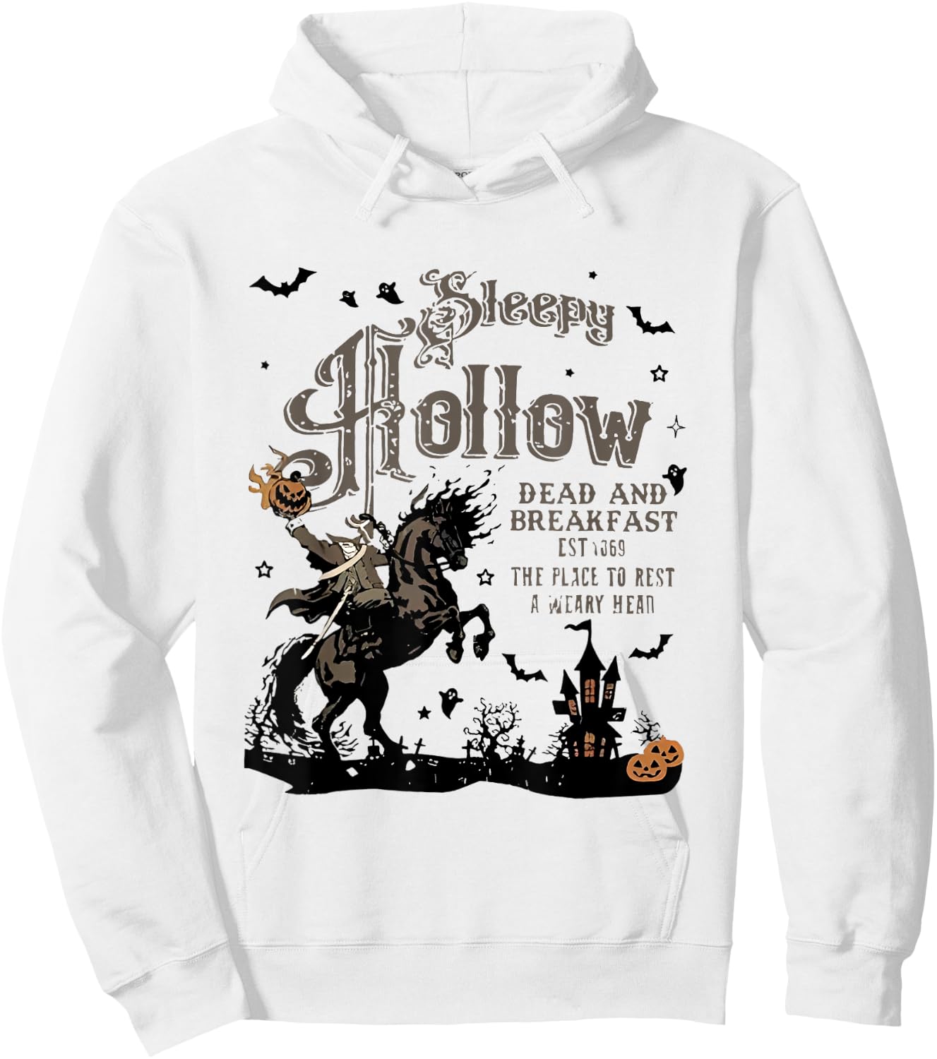 Sleepy Hollow Skeleton Riders, Headless Horseman Halloween Hoodie - Hoodie | White