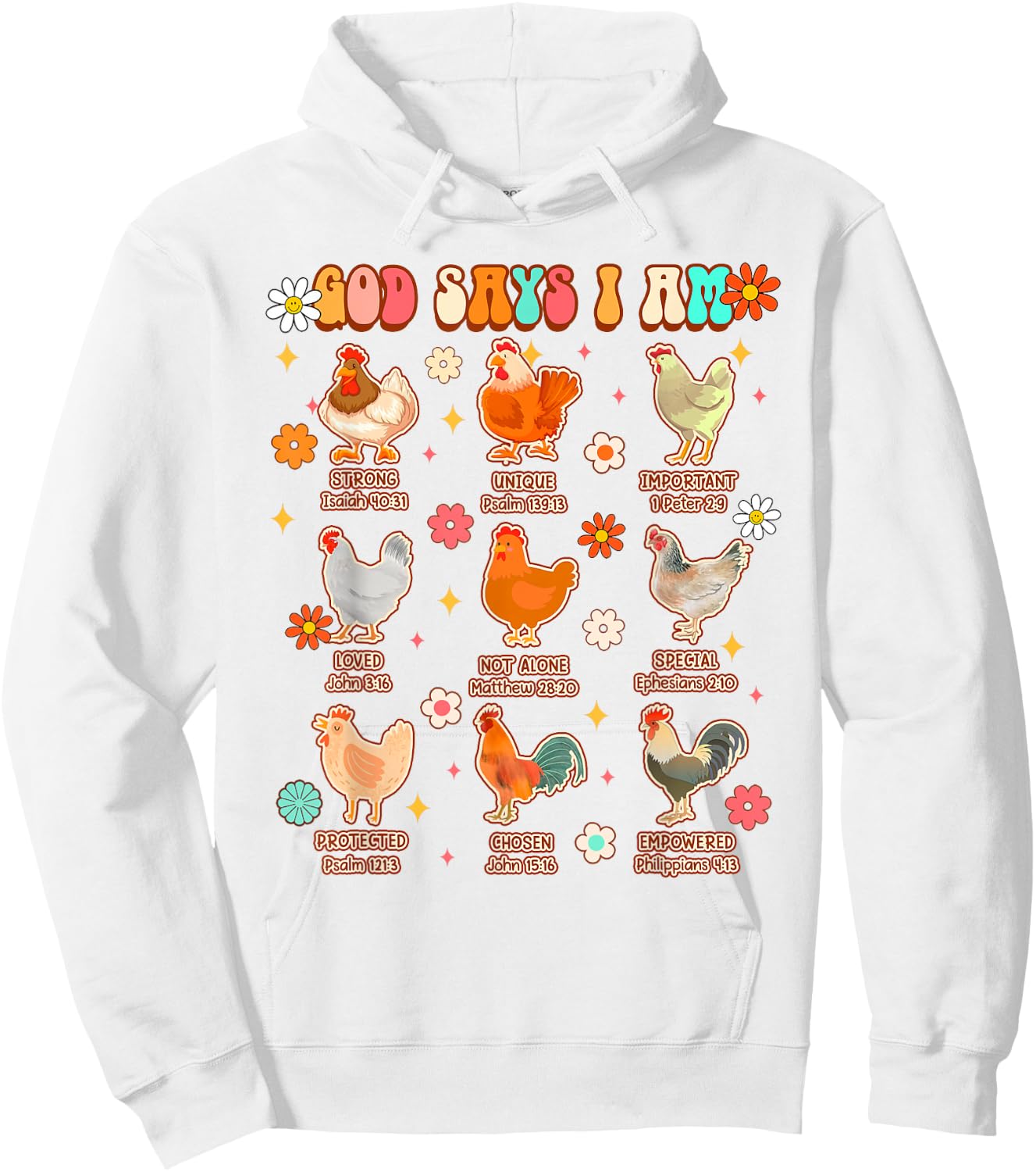 Christian Jesus Farm Life Farmer Chicken Lover God Says I'm Hoodie - Hoodie | White