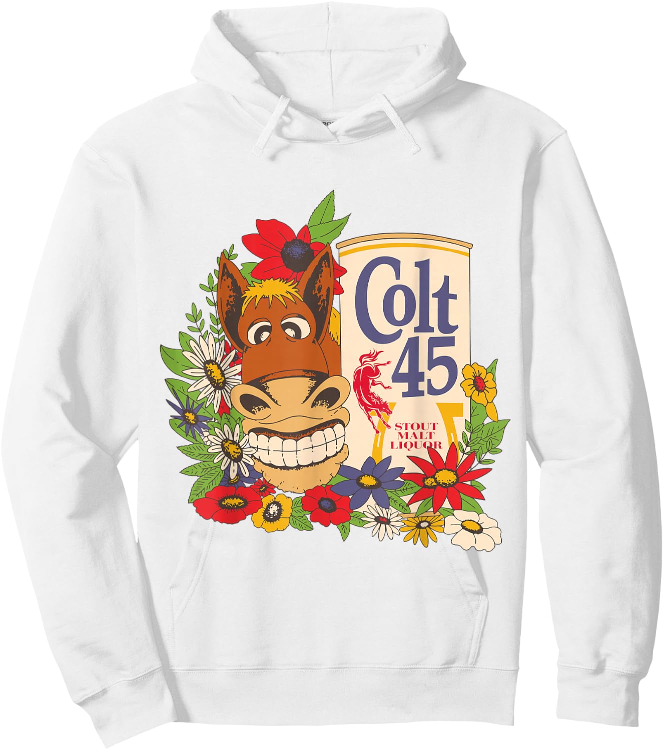 Colt 45 Classic Floral Donkey Hoodie - Hoodie | White