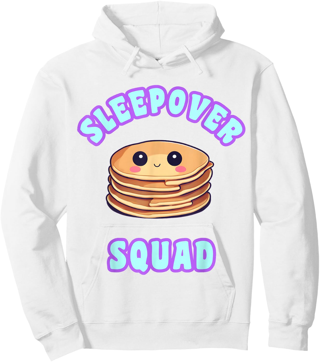 Sleepover Party Squad Kawaii Pizza Tea Slumber Kit Hoodie - Hoodie | White