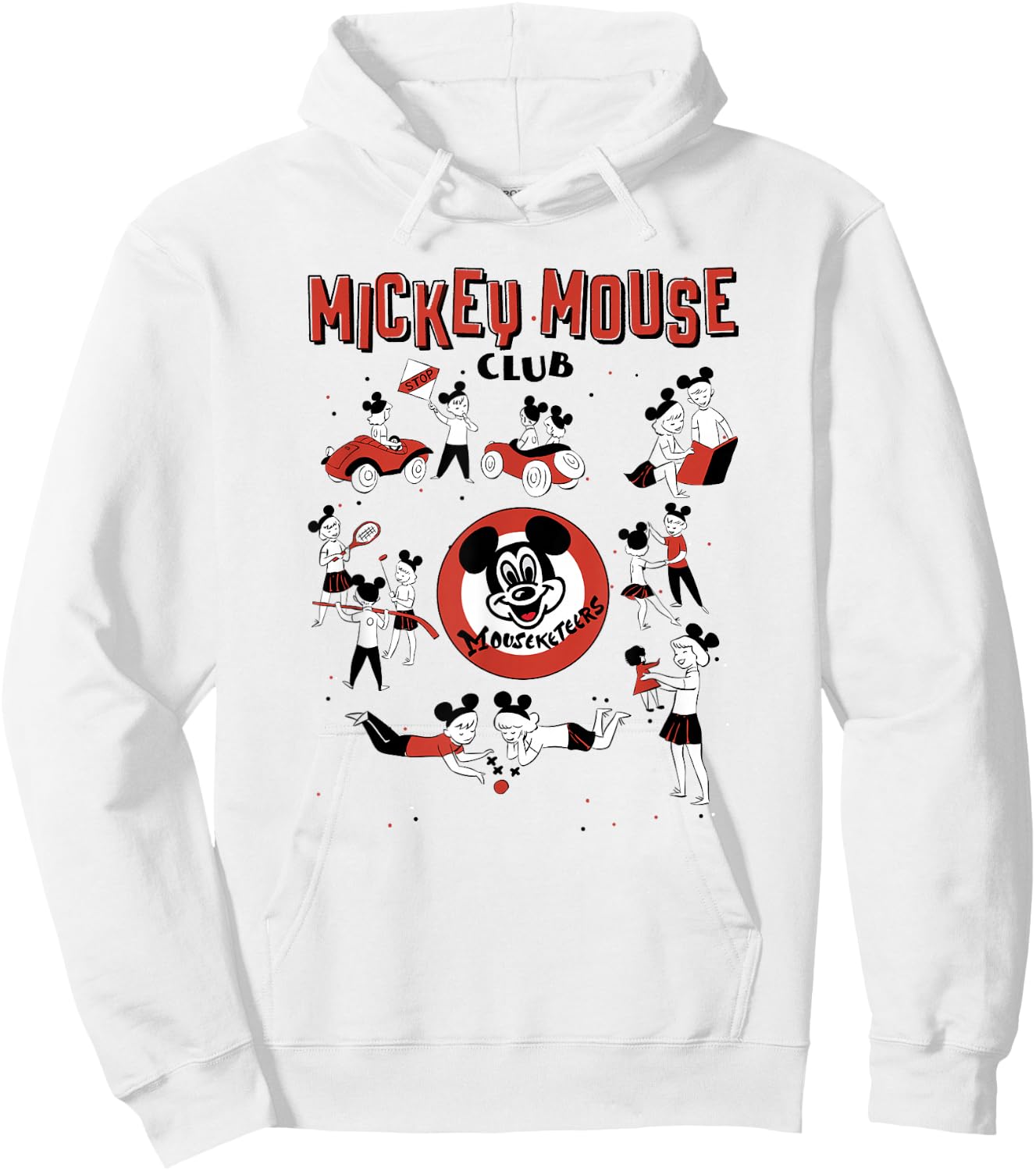 Disney Mickey and Friends Mouseketeers Mickey Mouse Icons Hoodie - Hoodie | White