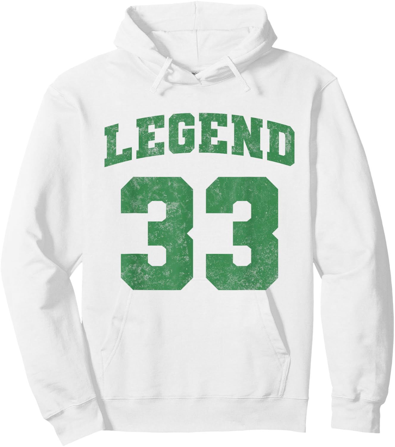Legend 33, Grunge Sport Hoodie - Hoodie | White