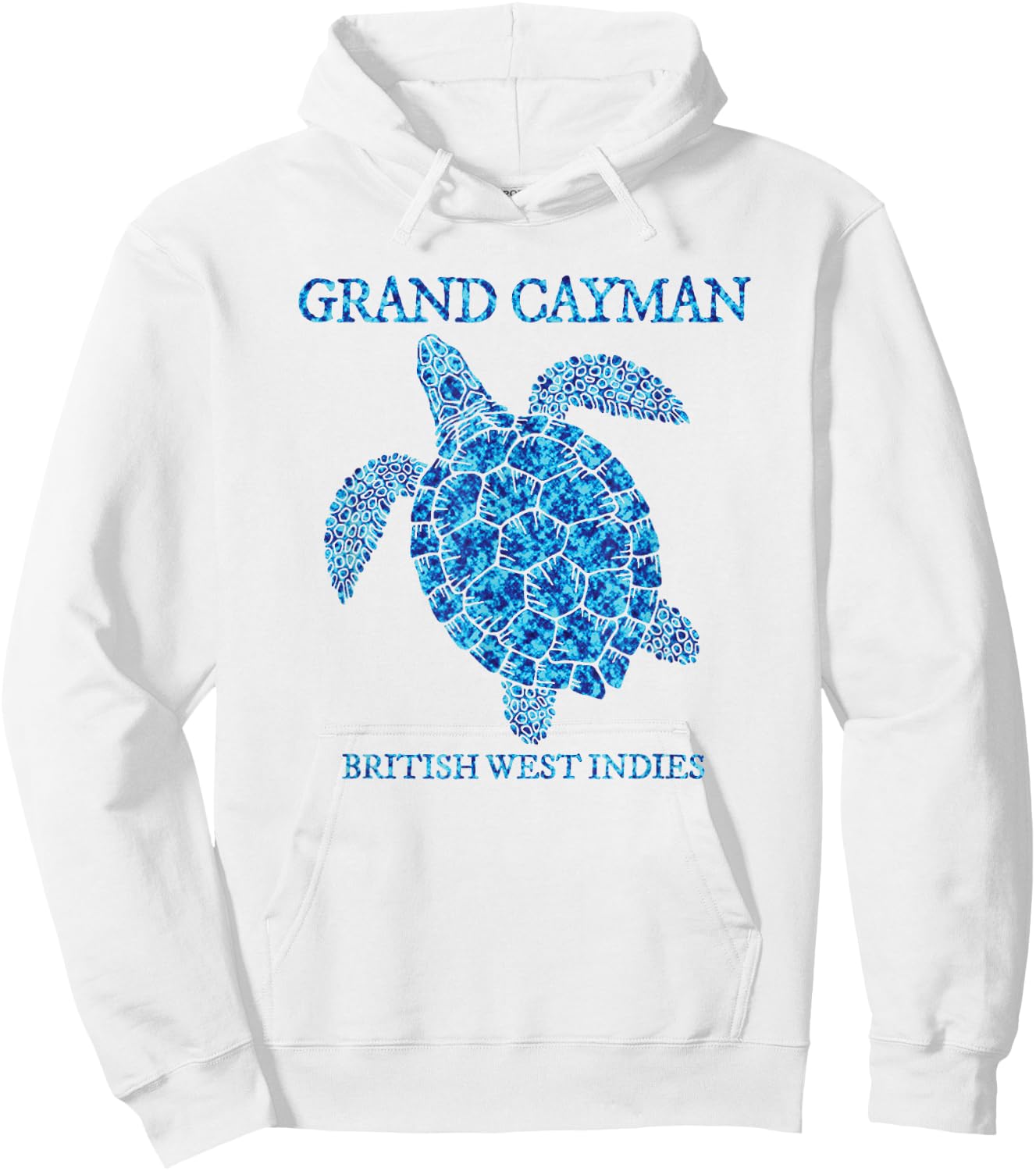 Retro Grand Cayman Islands Sea Turtle Graphic Vintage Hoodie - Hoodie | White