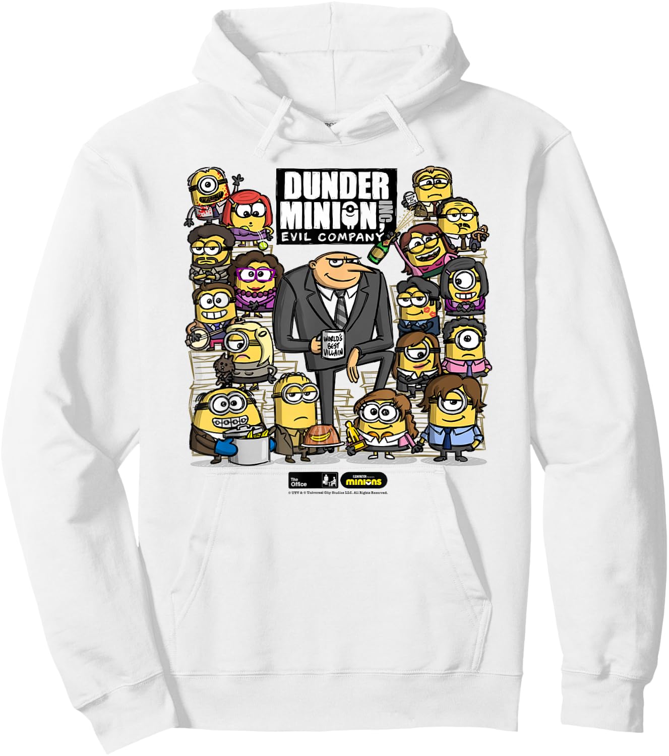 The Office X Minions Characters Hoodie - Hoodie | White