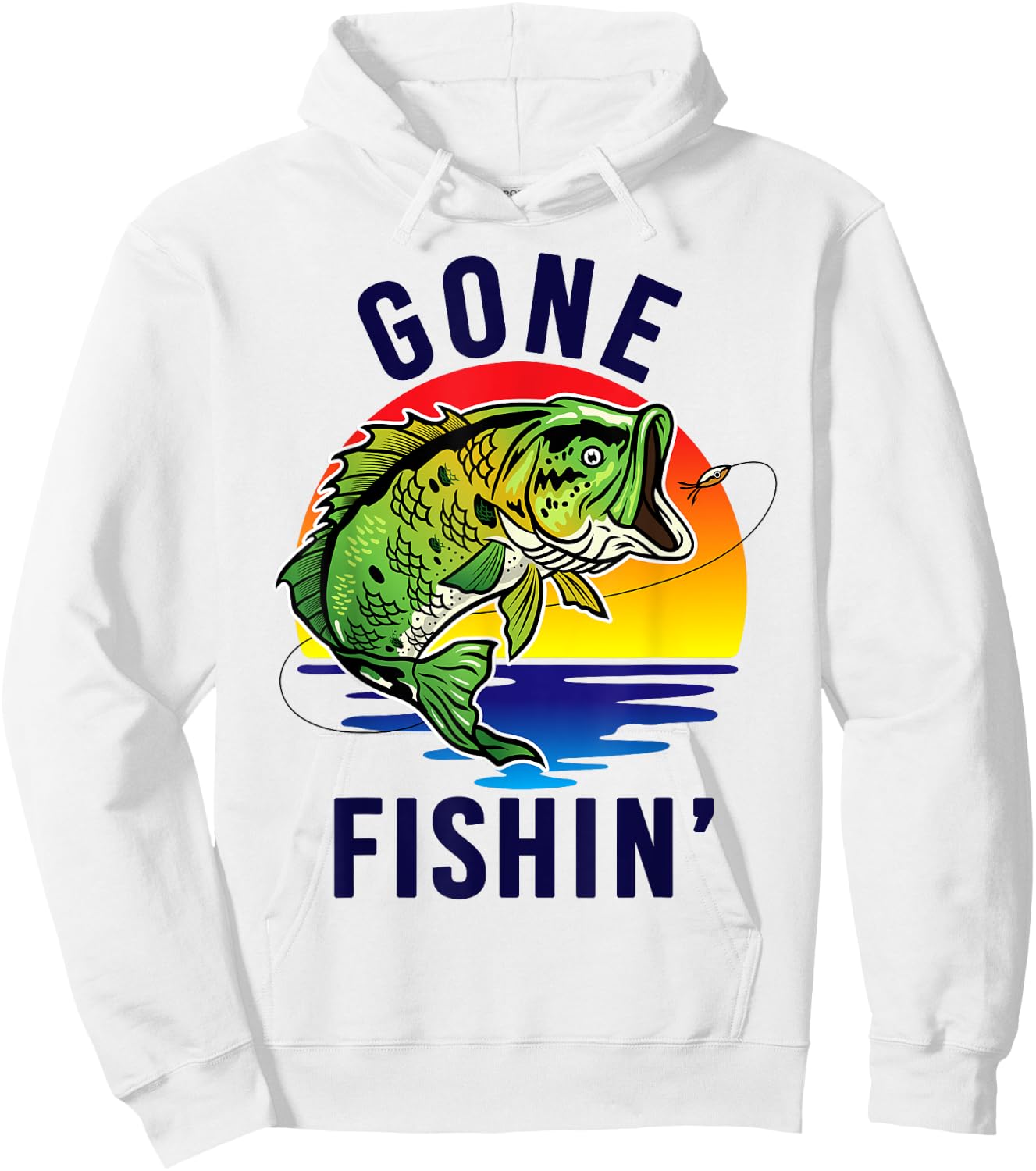 Gone Fishing-Shirt Youth Boys Kids Toddler Funny Bass Fish Hoodie - Hoodie | White