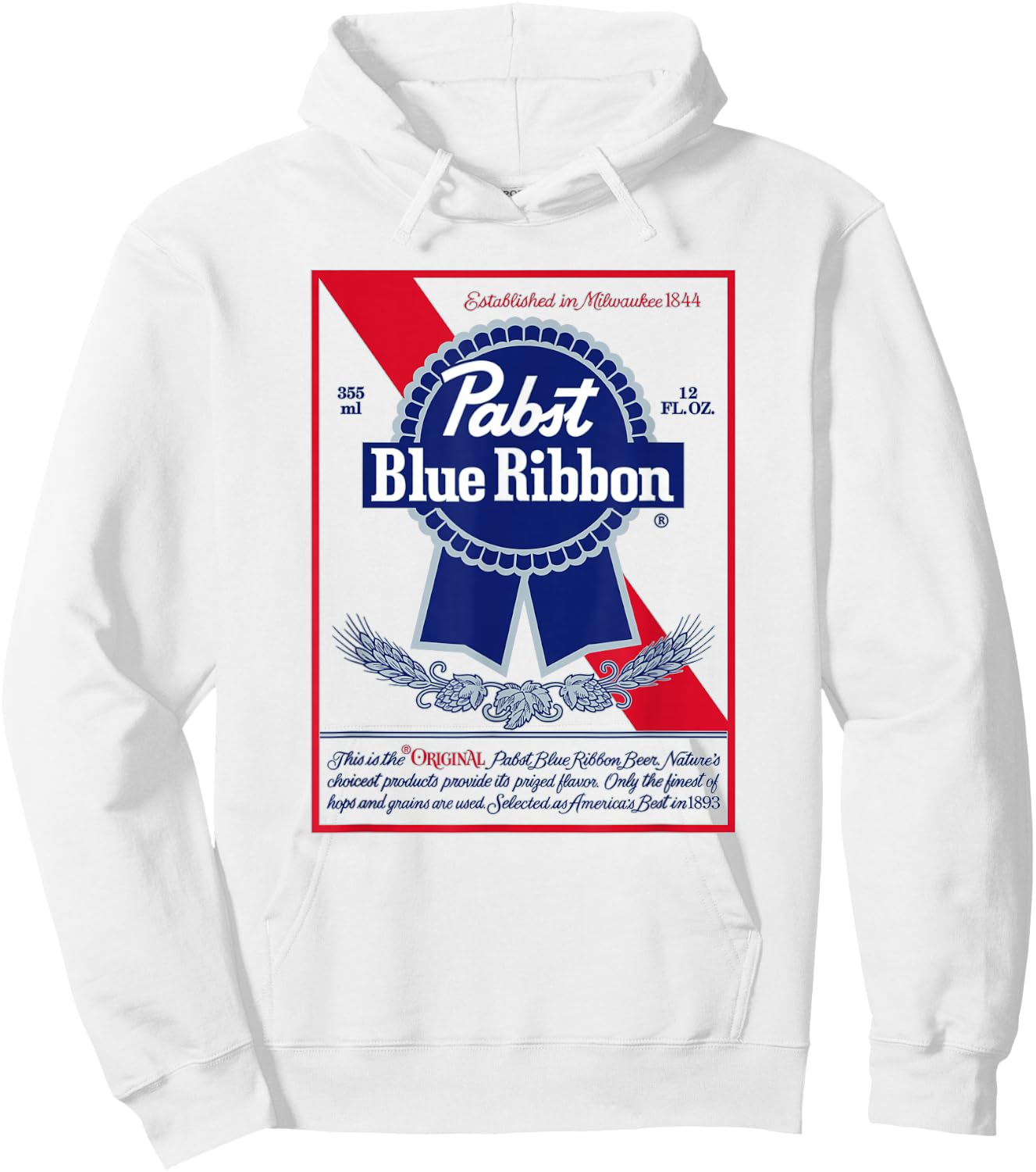 Pabst Blue Ribbon Classic Hoodie - Hoodie | White