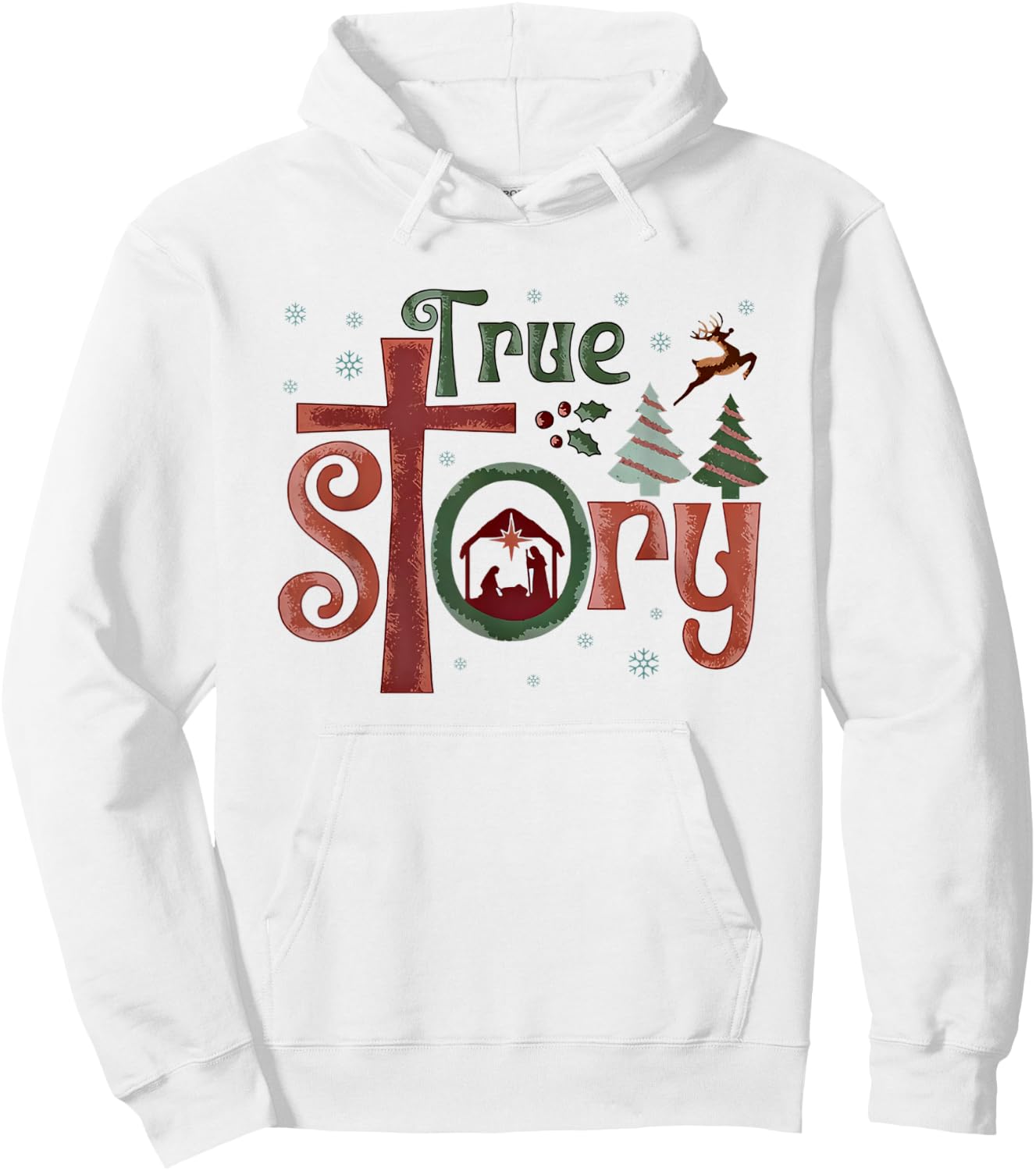 True Story Kids Toddler Christmas Nativity Xmas Party Hoodie - Hoodie | White