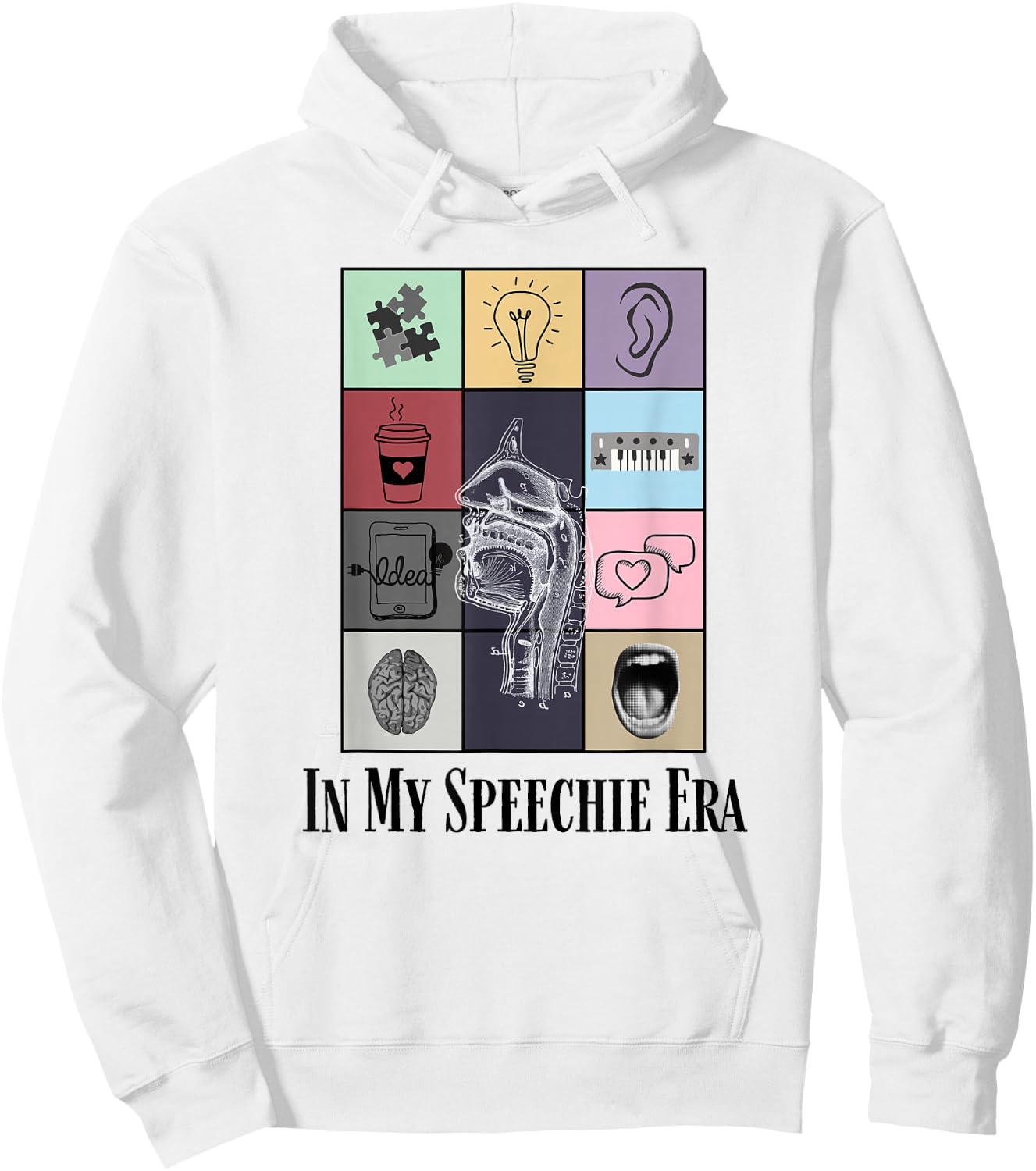 Retro Speech Therapist SLP Speech Therapy In My Speechie Era Hoodie - Hoodie | White