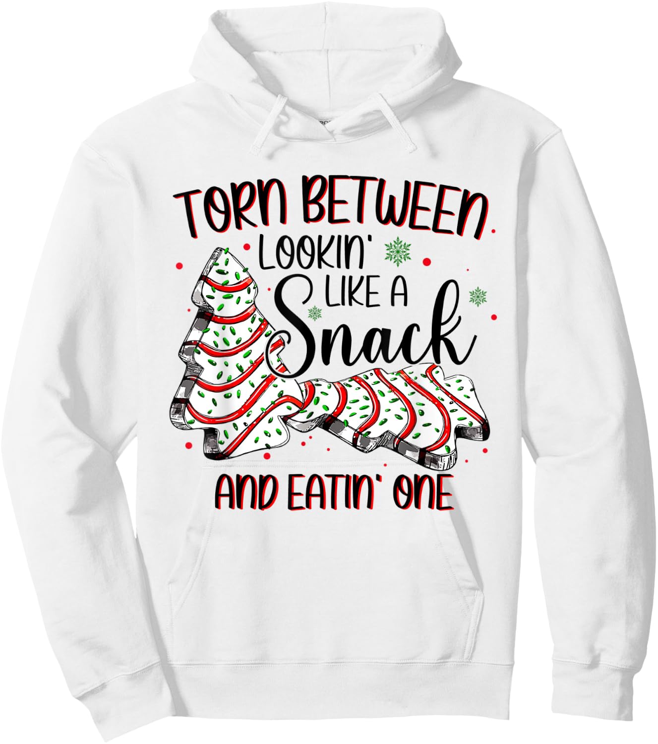 Torn Between Looking Like A Snack Or Eating One Christmas Hoodie - Hoodie | White