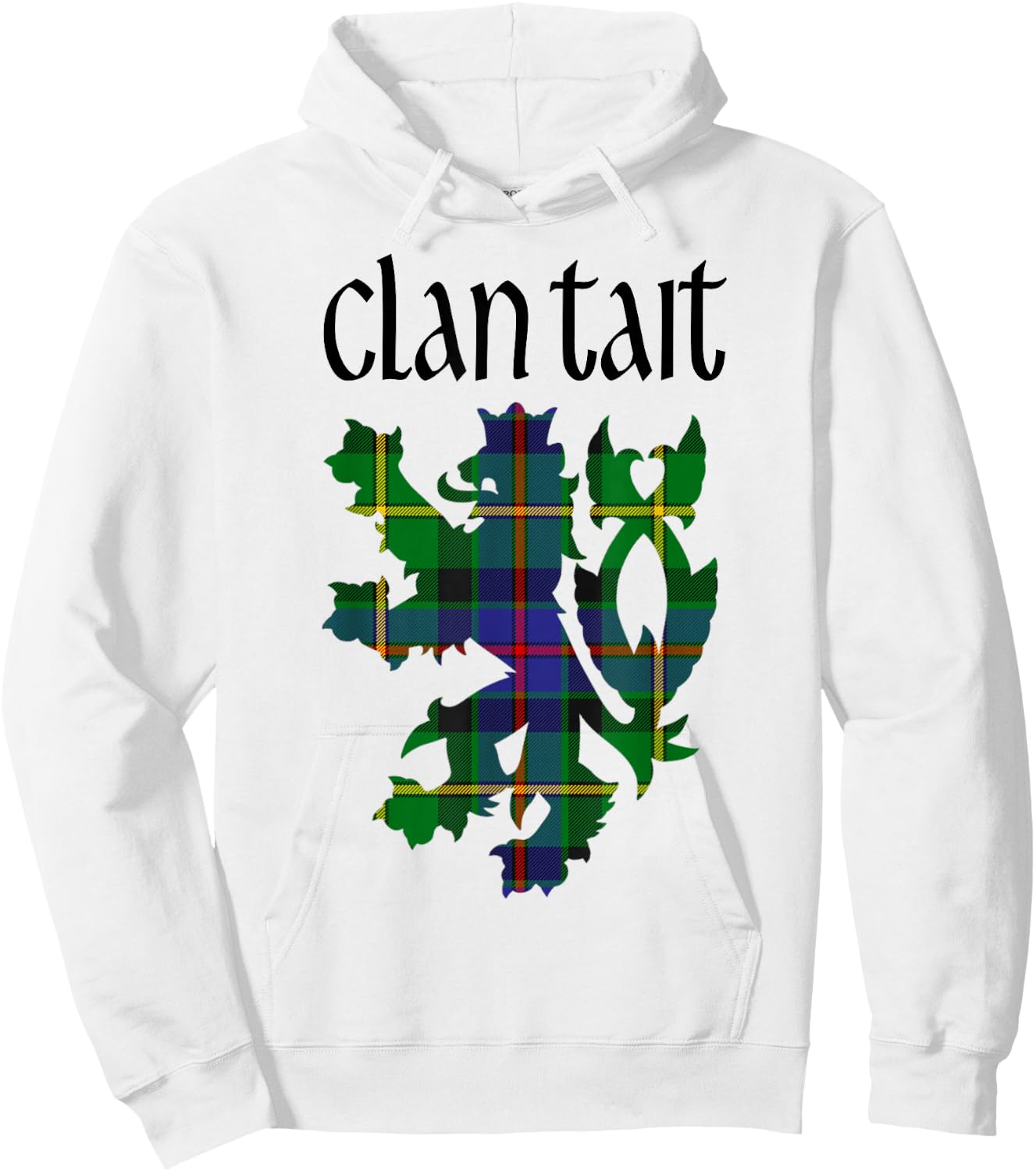 Clan Tait Tartan Scottish Family Name Scotland Pride Hoodie - Hoodie | White
