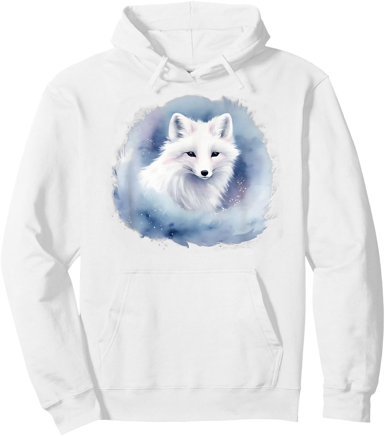 Watercolor of a Beautiful Arctic Fox Hoodie - Hoodie | White