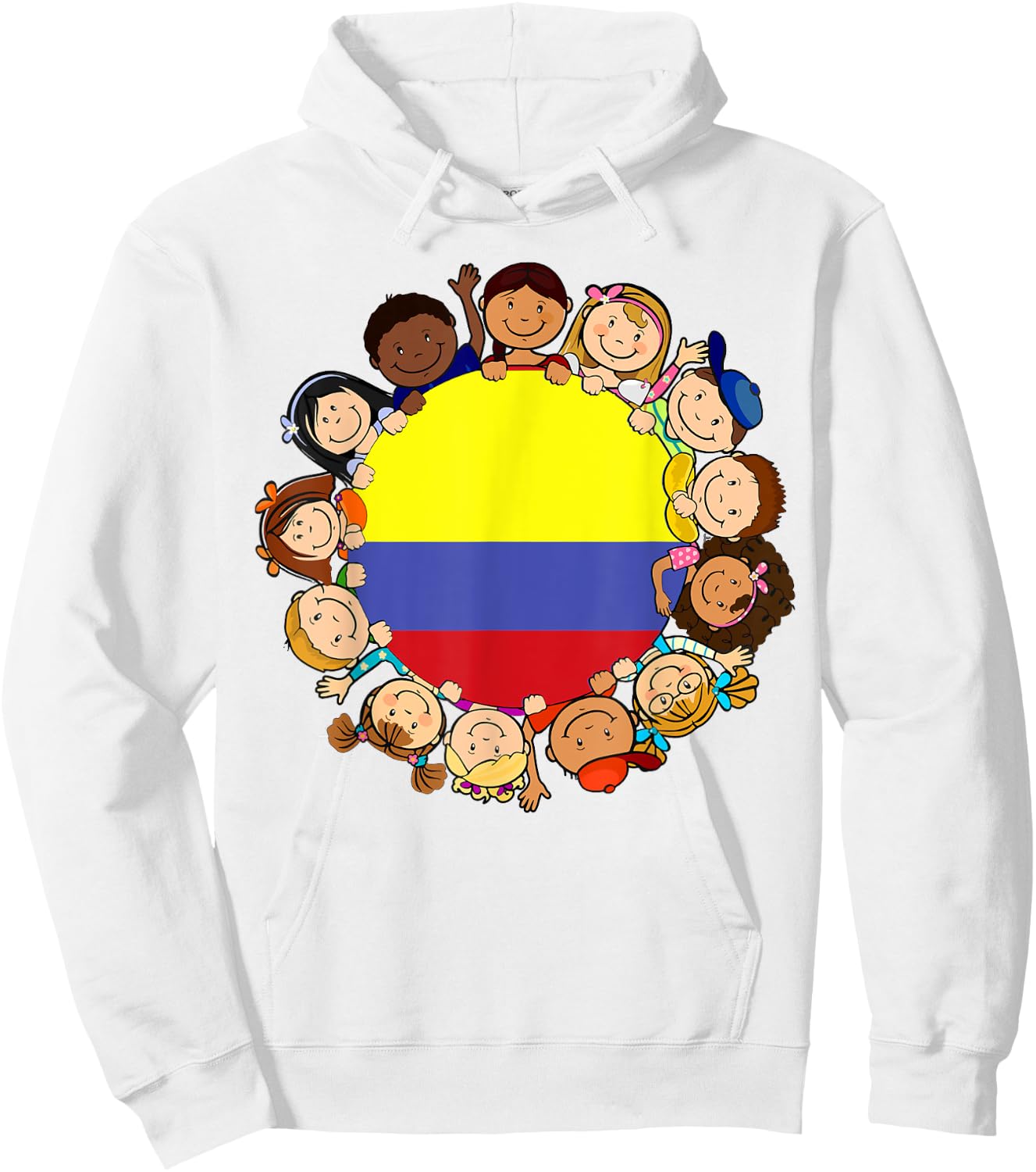 Colombia Flag Colombian Kid Hispanic Heritage Month Boy Girl Hoodie - Hoodie | White