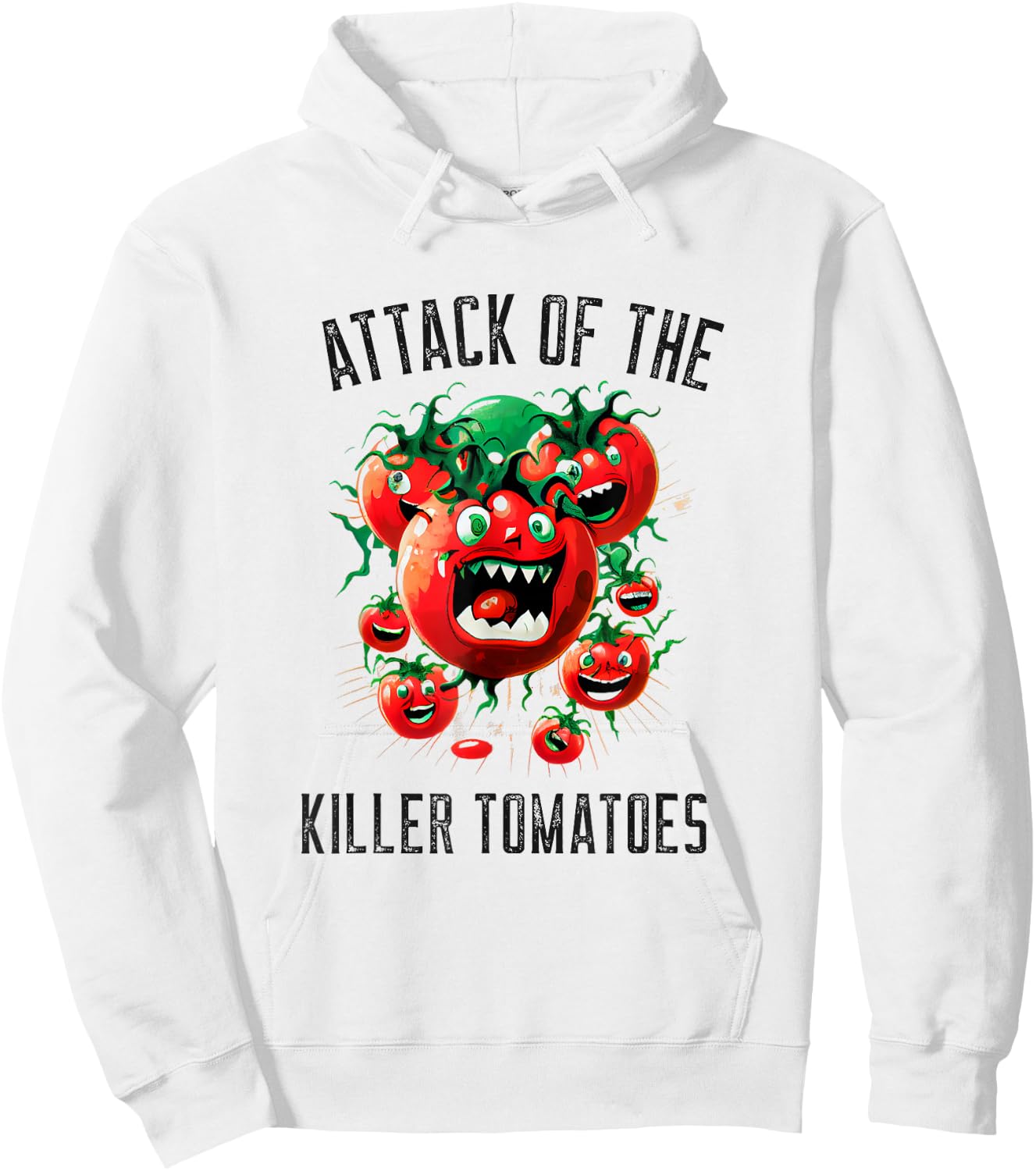 Attack of the Killer Tomatoes Vegan Vegetarian Garden Hoodie - Hoodie | White