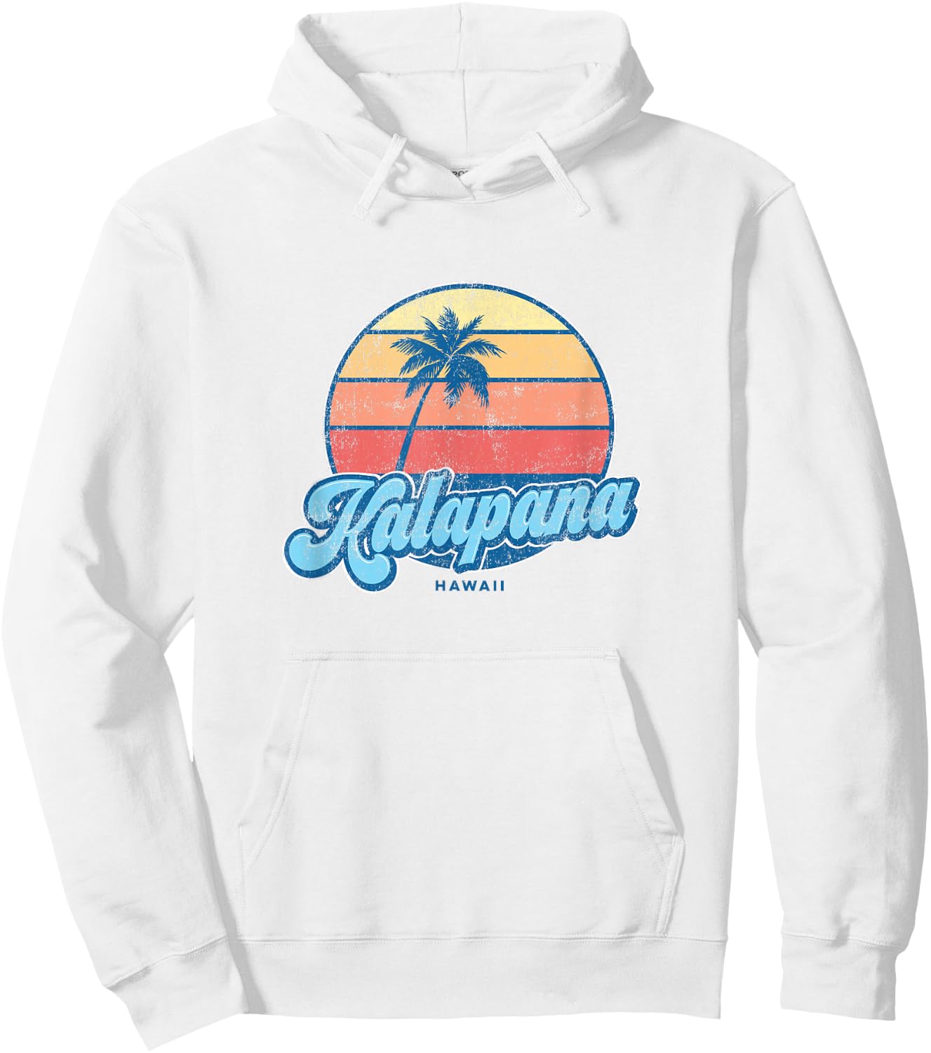 Vintage Kalapana Hawaii HI Classic 70s Retro Surfer Hoodie - Hoodie | White
