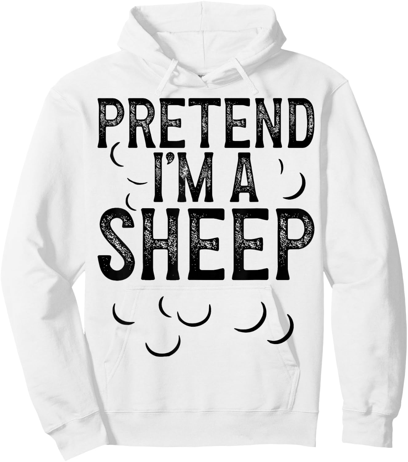 Vintage Pretend I'm a Sheep Halloween Last Minute Costume Hoodie - Hoodie | White