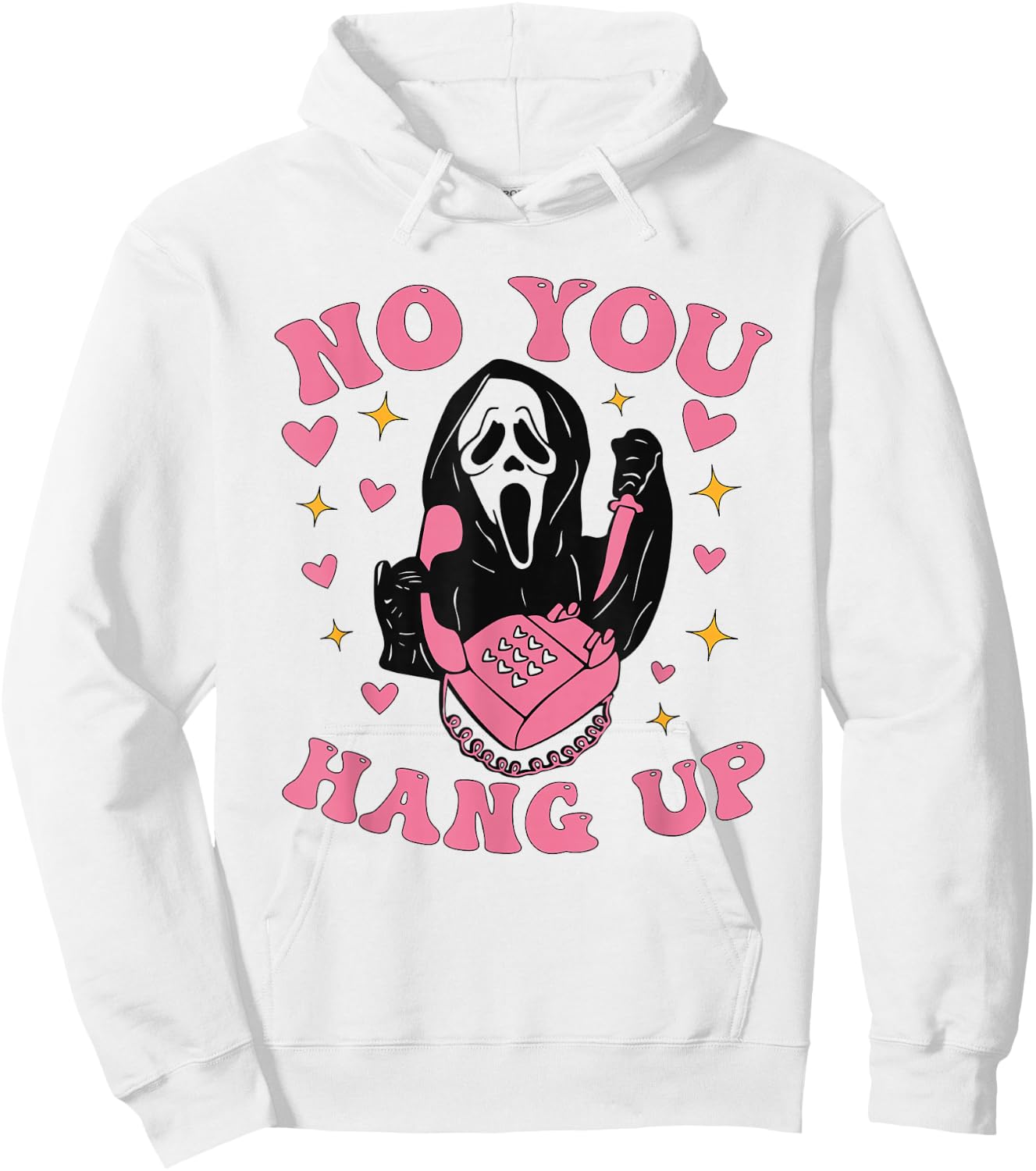 Funny Ghost Calling Halloween Scary Costume No You Hang Up Hoodie - Hoodie | White