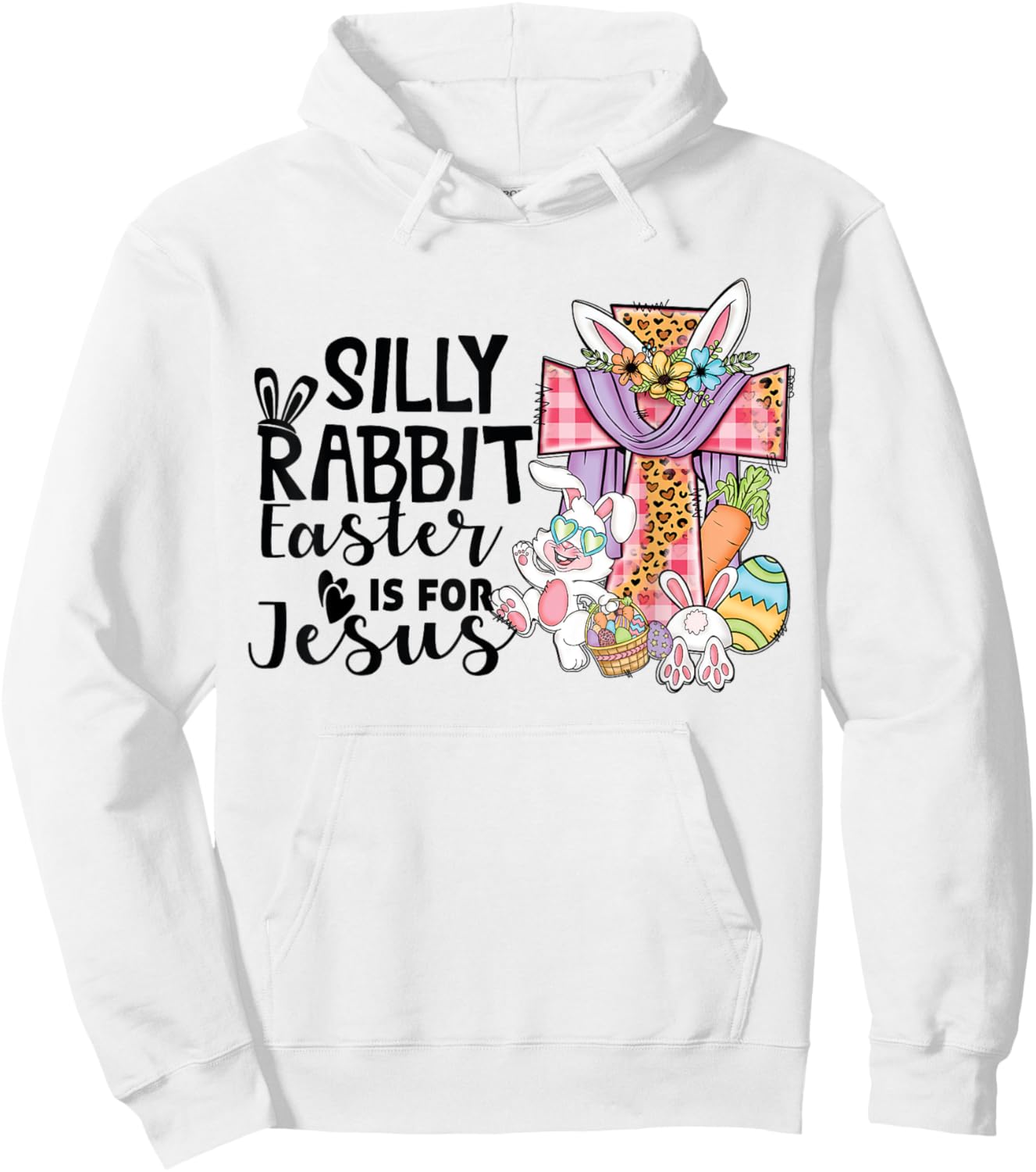 Silly Rabbit Easter Is For Jesus Leopard Jesus Easter Hoodie - Hoodie | White