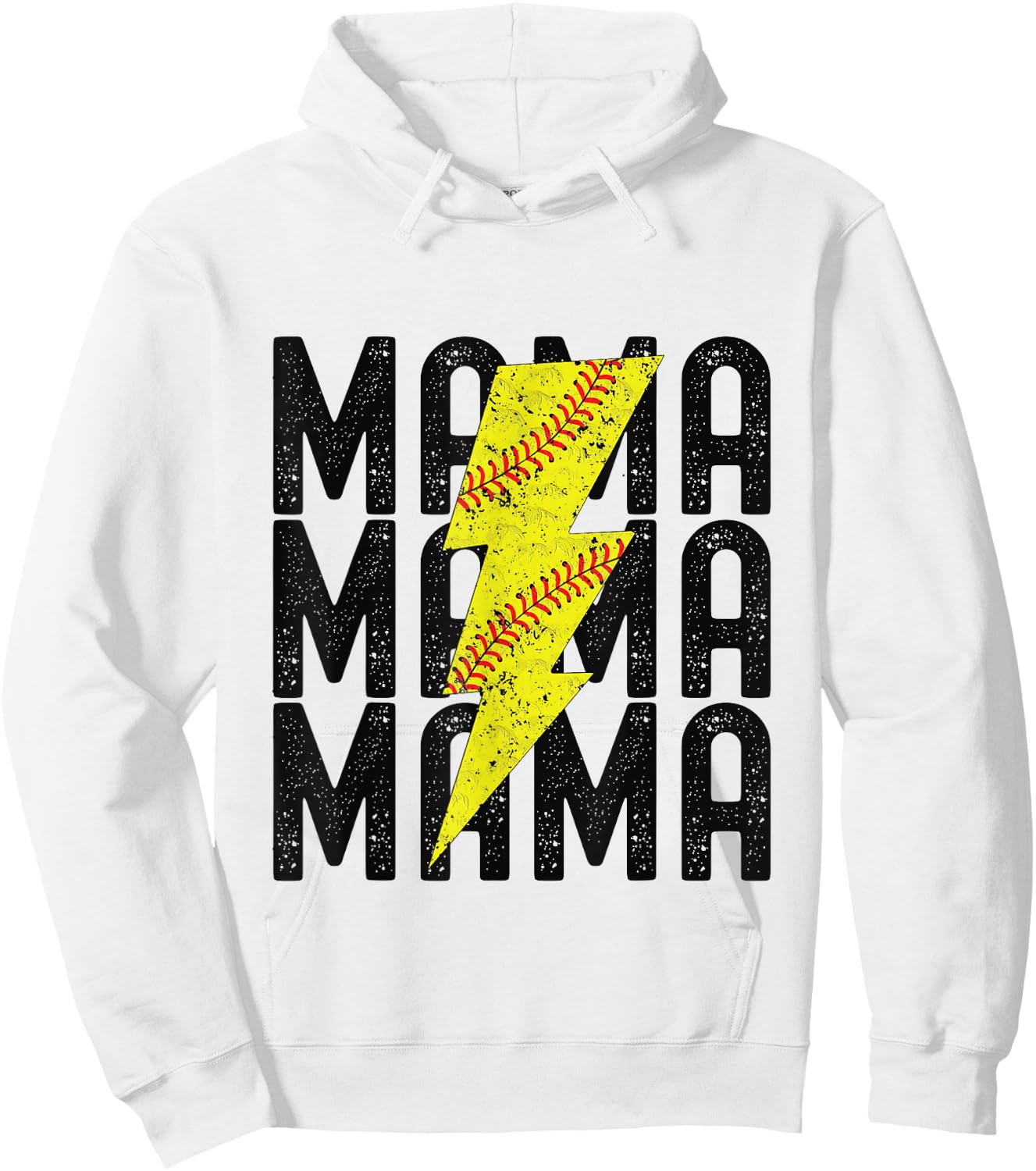 Softball Mama Lighting Softball Mothers Day Hoodie - Hoodie | White