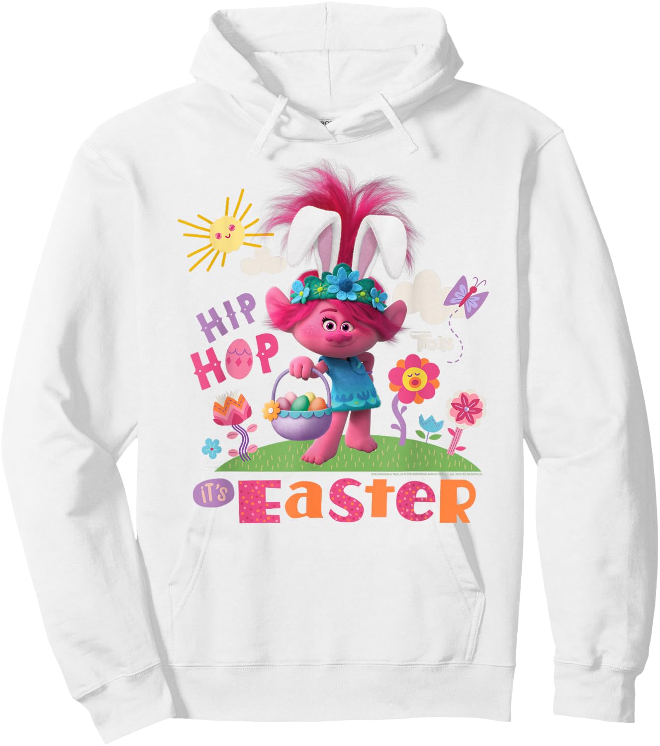 DREAMWORKS TROLLS Poppy Hip Hop Easter Kids Hoodie - Hoodie | White
