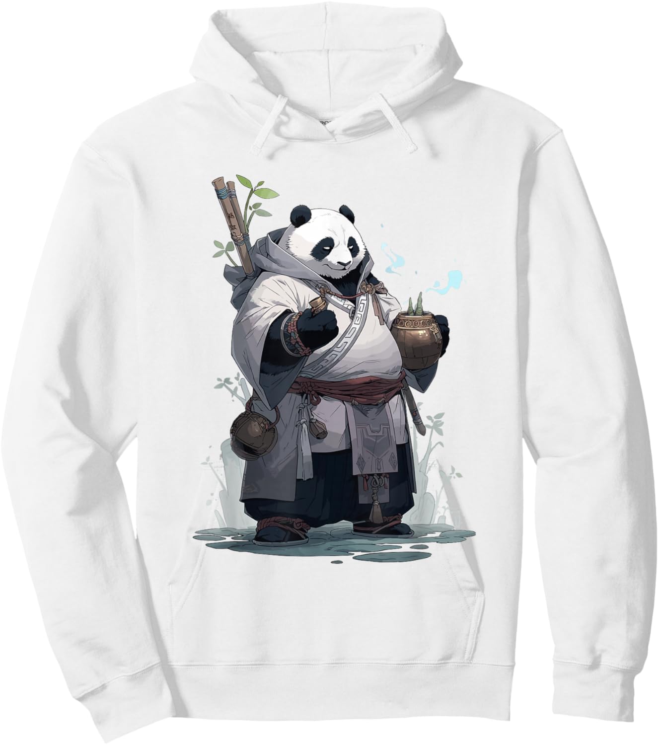 Monk Panda Hoodie - Hoodie | White