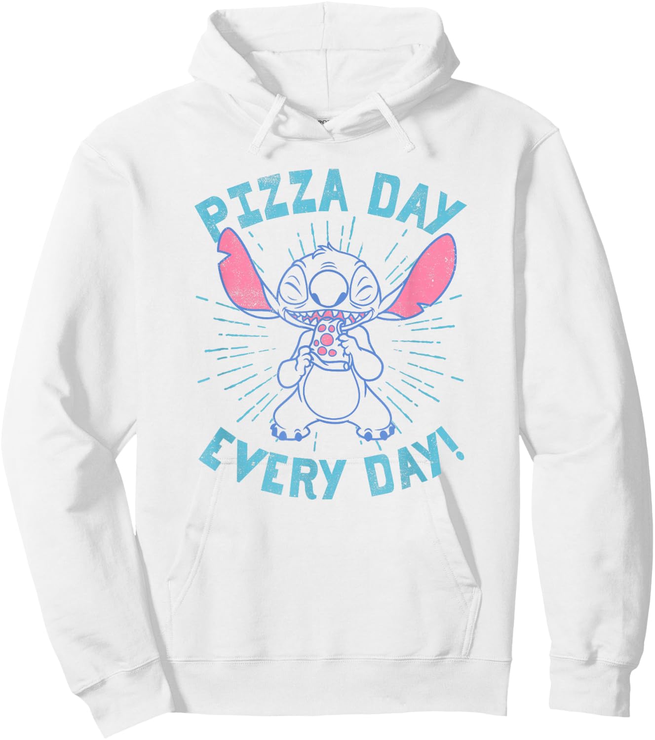 Disney Lilo & Stitch Pizza Day Everyday Transparent Hoodie - Hoodie | White