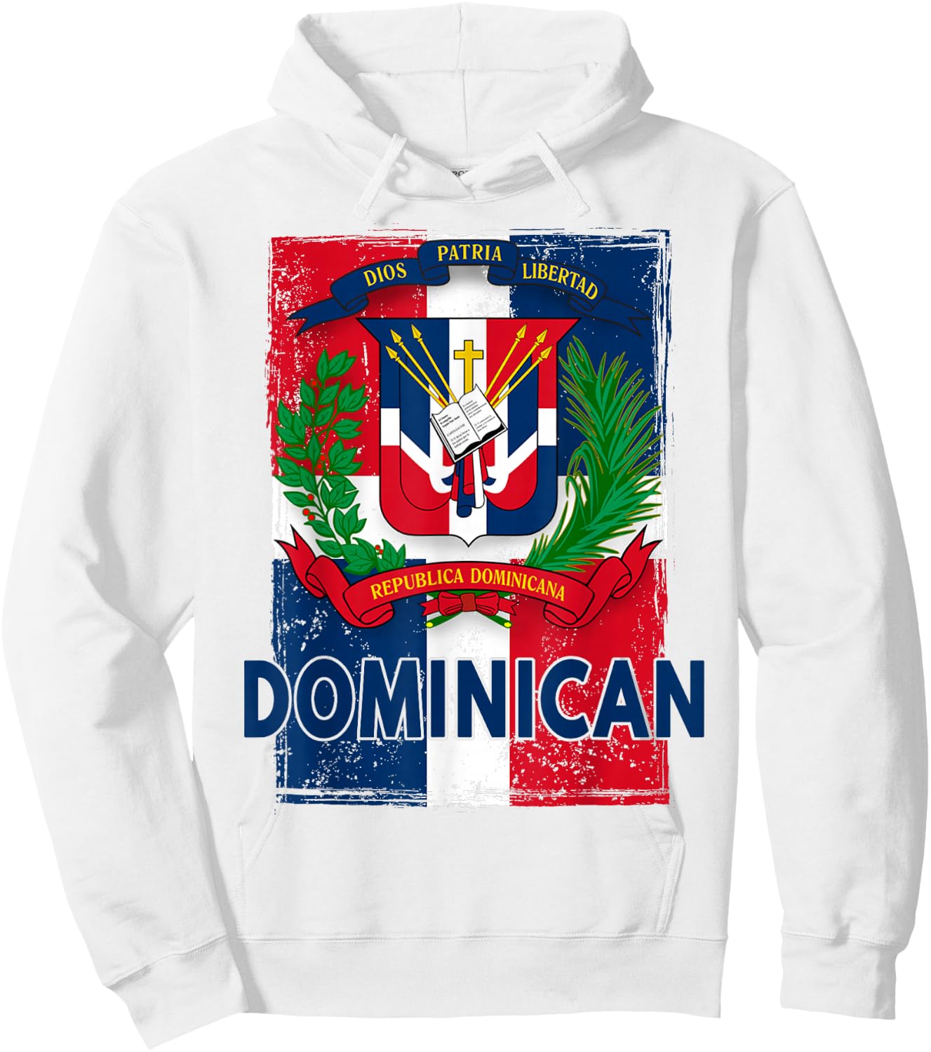Coat of Arms Republica Dominicana & Dominican Flag Outfit Hoodie - Hoodie | White