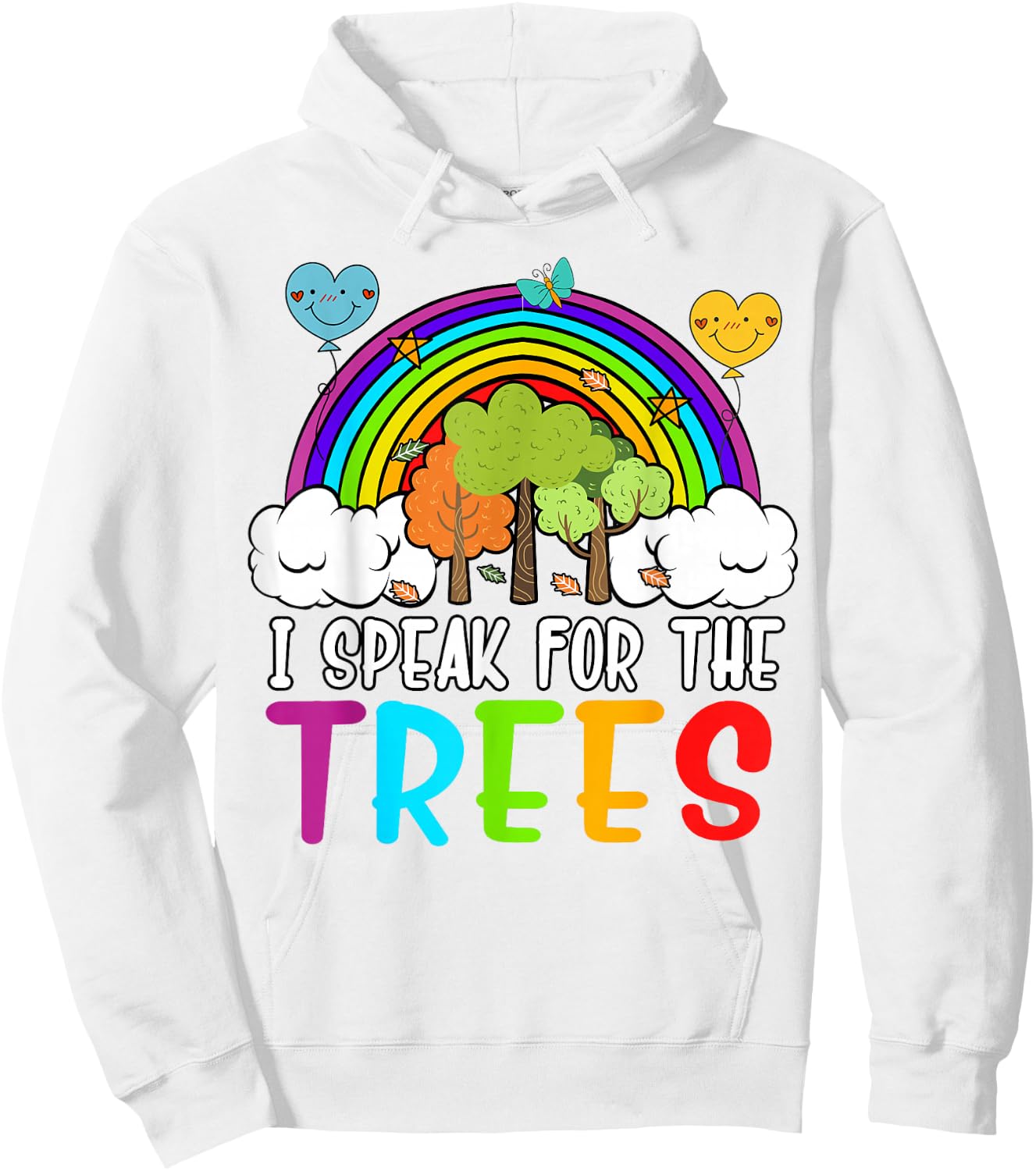 I Speak For the Trees Earth-Day Shirt Cute Kid Youth Toddler Hoodie - Hoodie | White