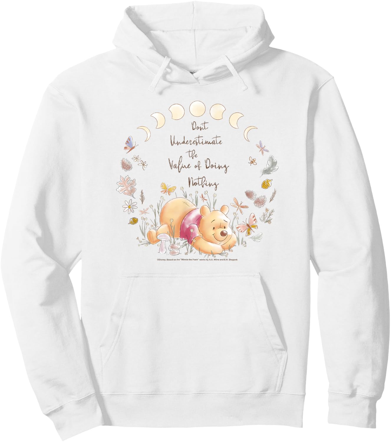 Disney Winnie The Pooh Inspirational Pooh Quote Poster Small Hoodie - Hoodie | White