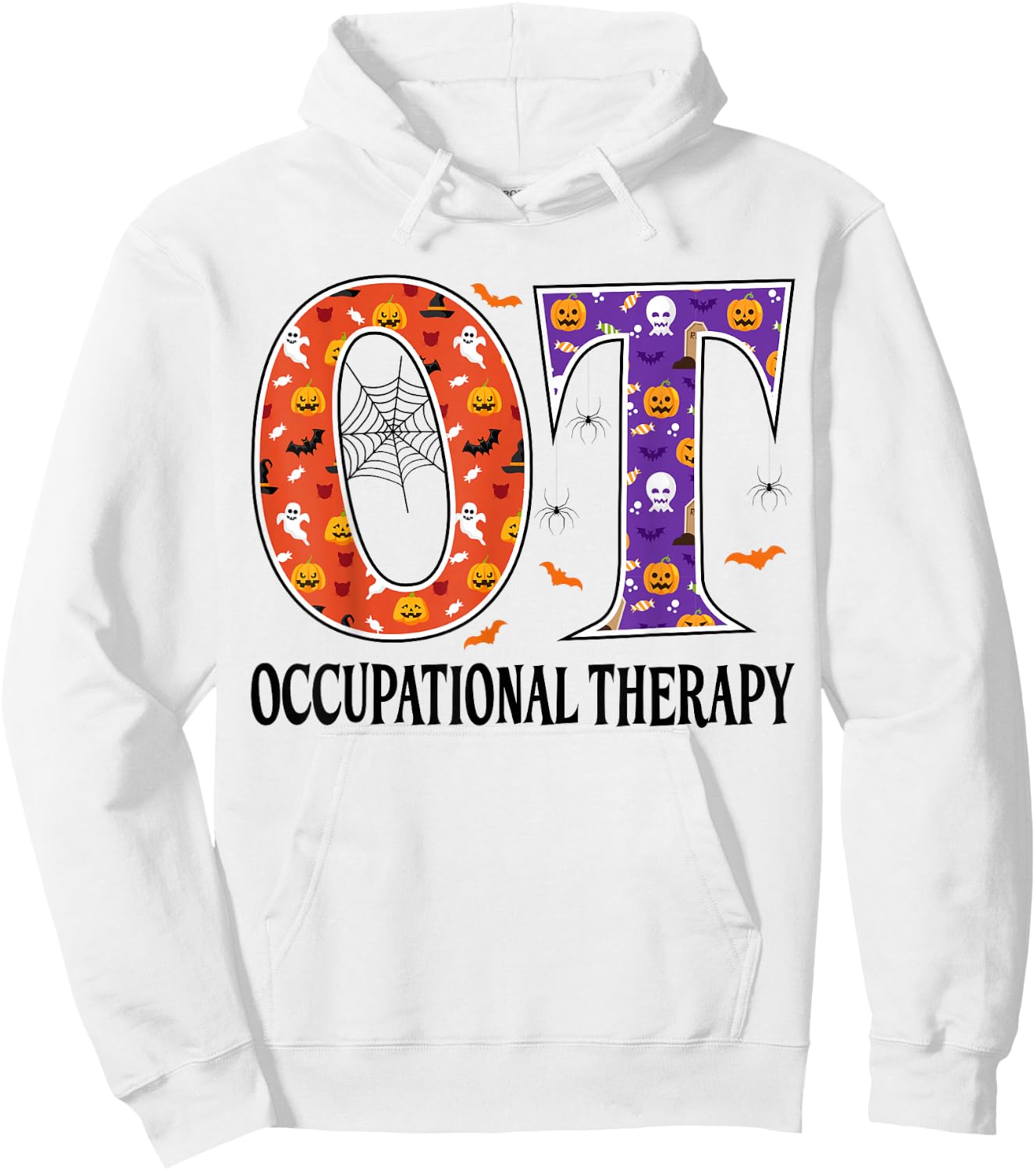 OT Occupational Therapy Funny OT Halloween Hoodie - Hoodie | White