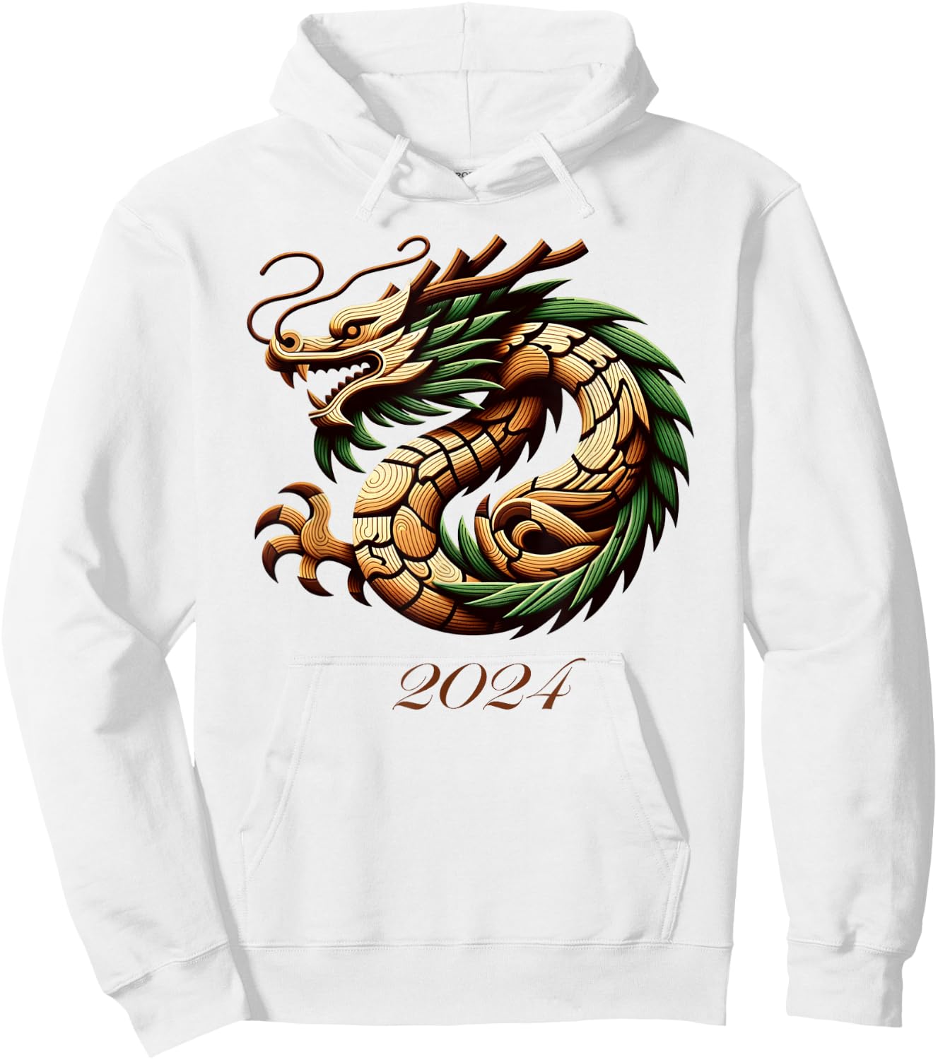 Year of the Wood Dragon 2024 Hoodie - Hoodie | White