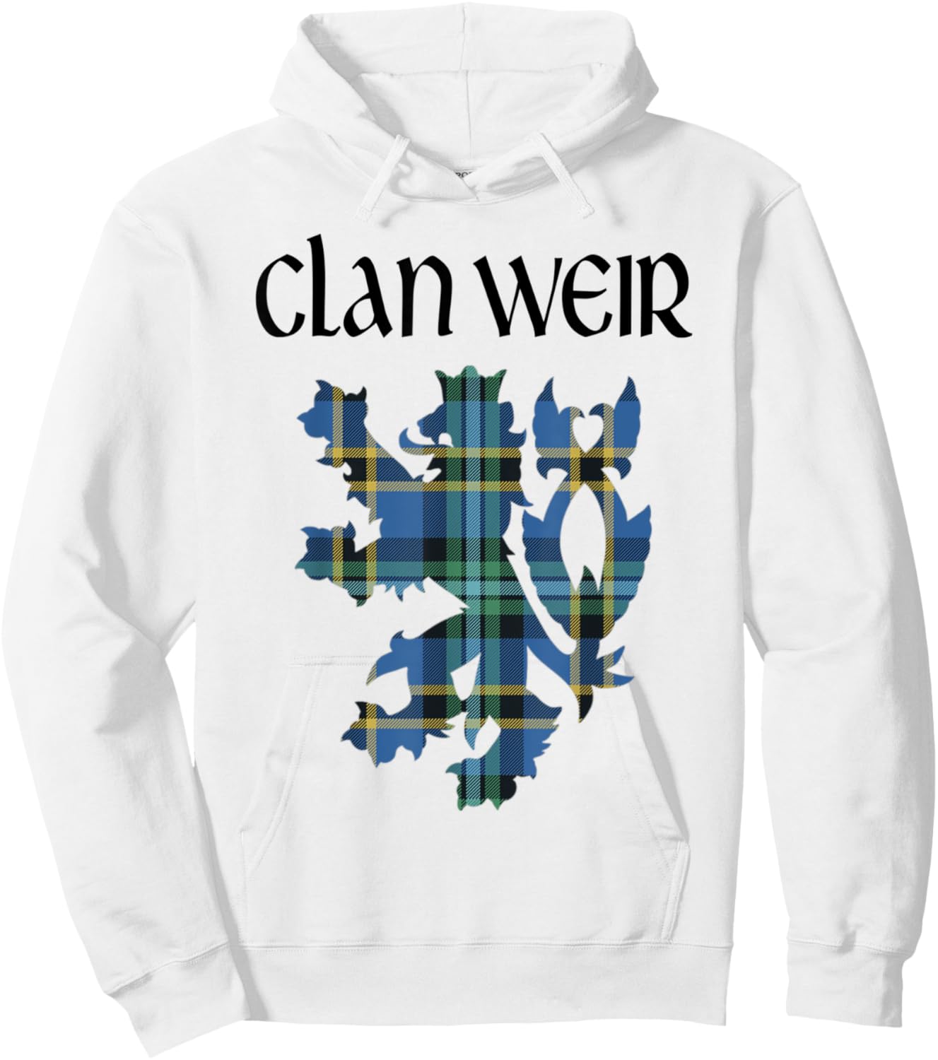 Clan Weir Tartan Scottish Family Name Scotland Pride Hoodie - Hoodie | White