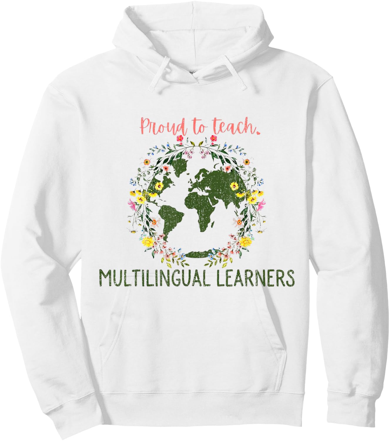 ESL Multilingual Teacher Multilingual English Teacher Bac Hoodie - Hoodie | White