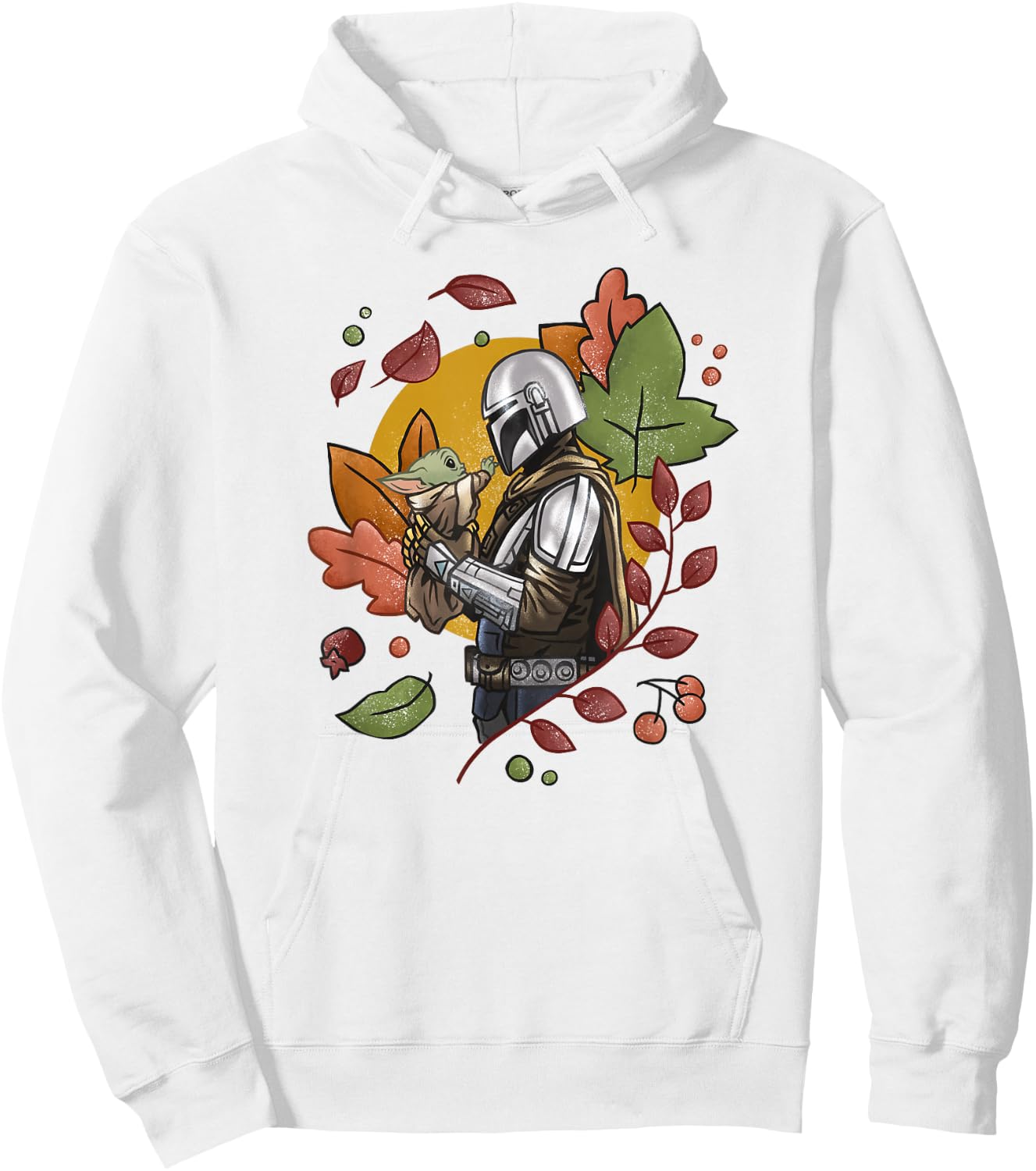 Star Wars: The Mandalorian Halloween Fall Foliage Hoodie - Hoodie | White