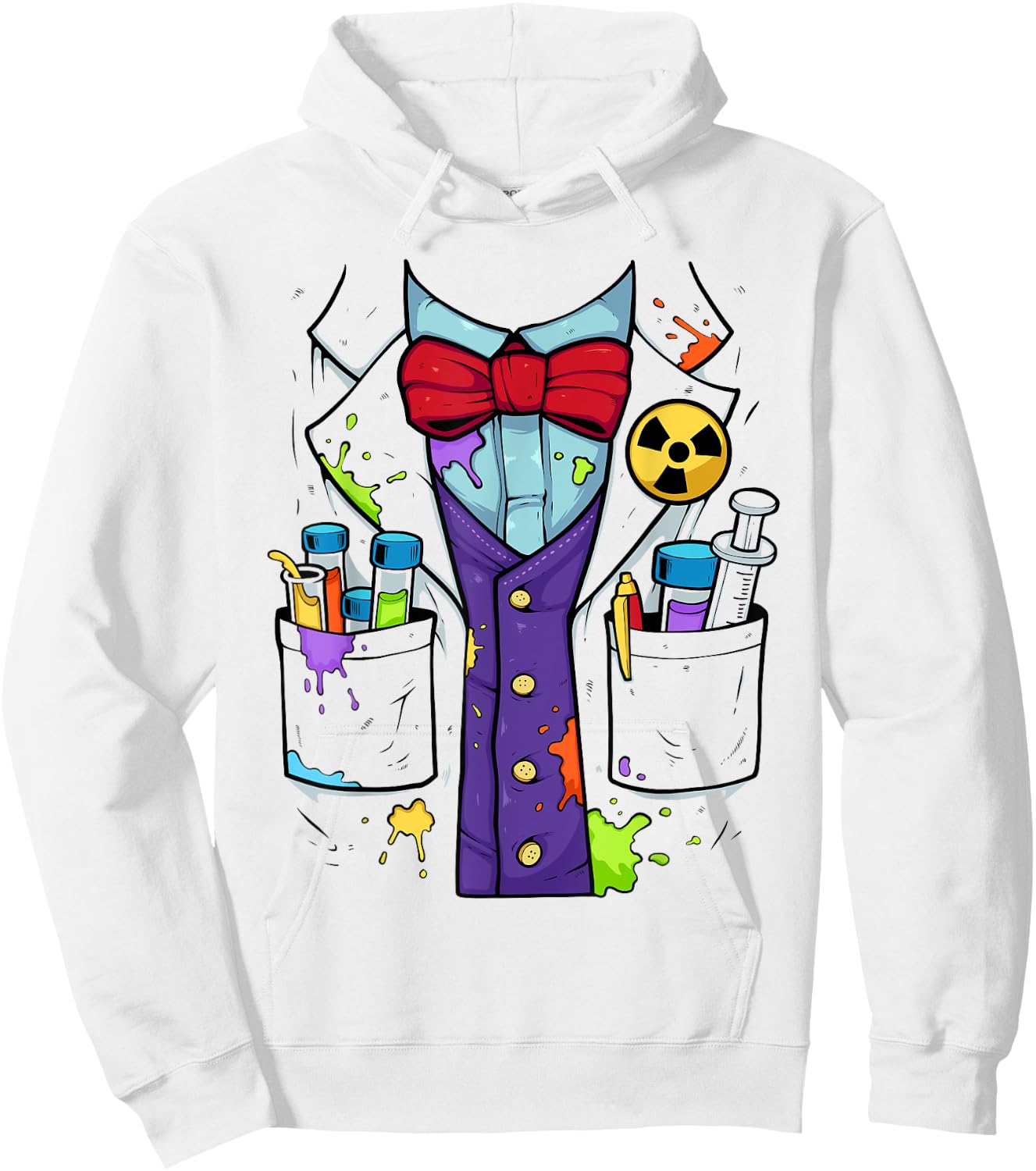 Easy Mad Scientist Halloween Costume Shirt Lazy Halloween Hoodie - Hoodie | White