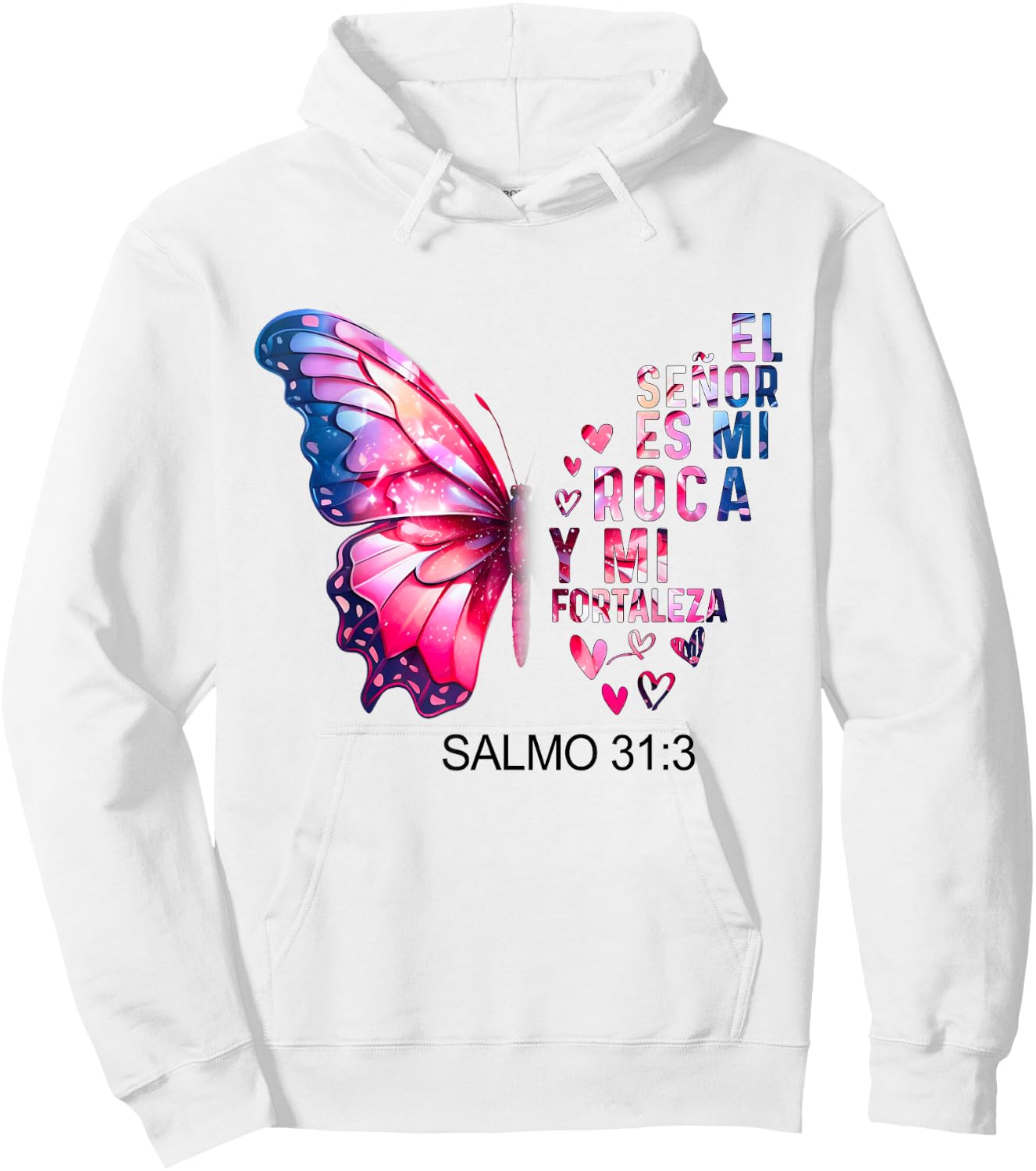 Camiseta Cristiana Para Mujer En Espanol Spanish Salmo 31:3 Hoodie - Hoodie | White