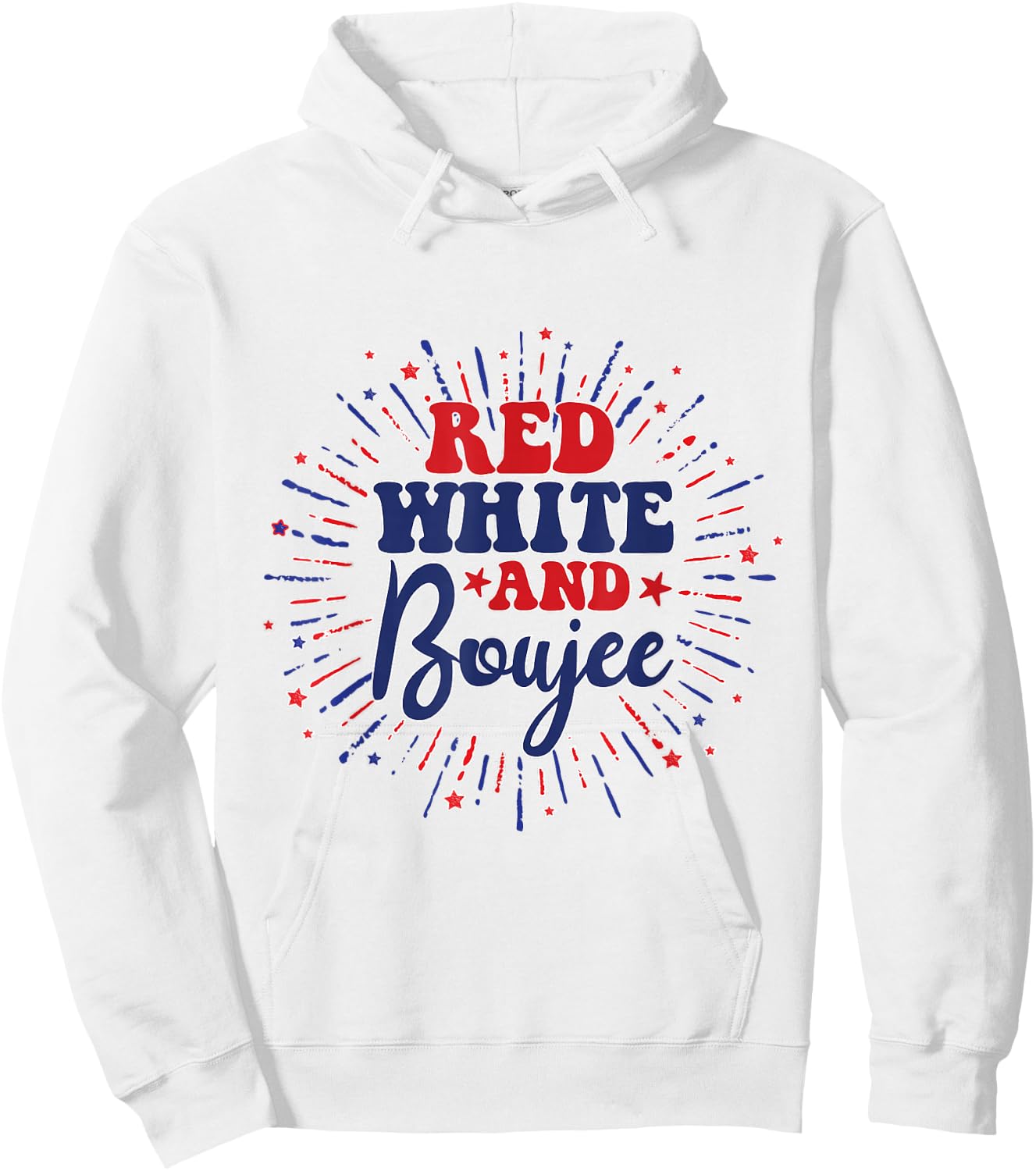 Cute Red White And Boujee 4th Of July USA American Kids Men Hoodie - Hoodie | White